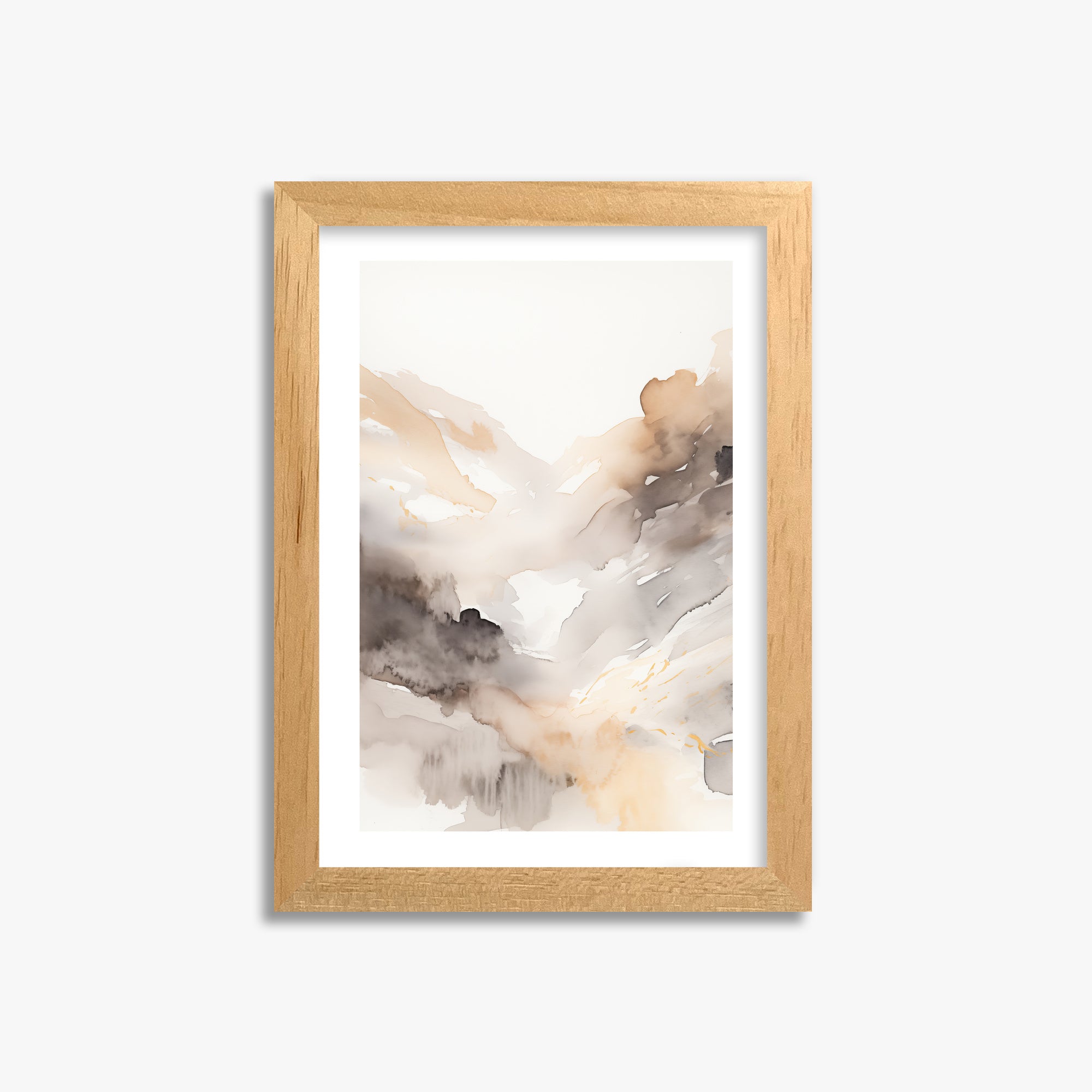 Misty Mountain Veil, 21x30cm Oak Framed Art Reproduction