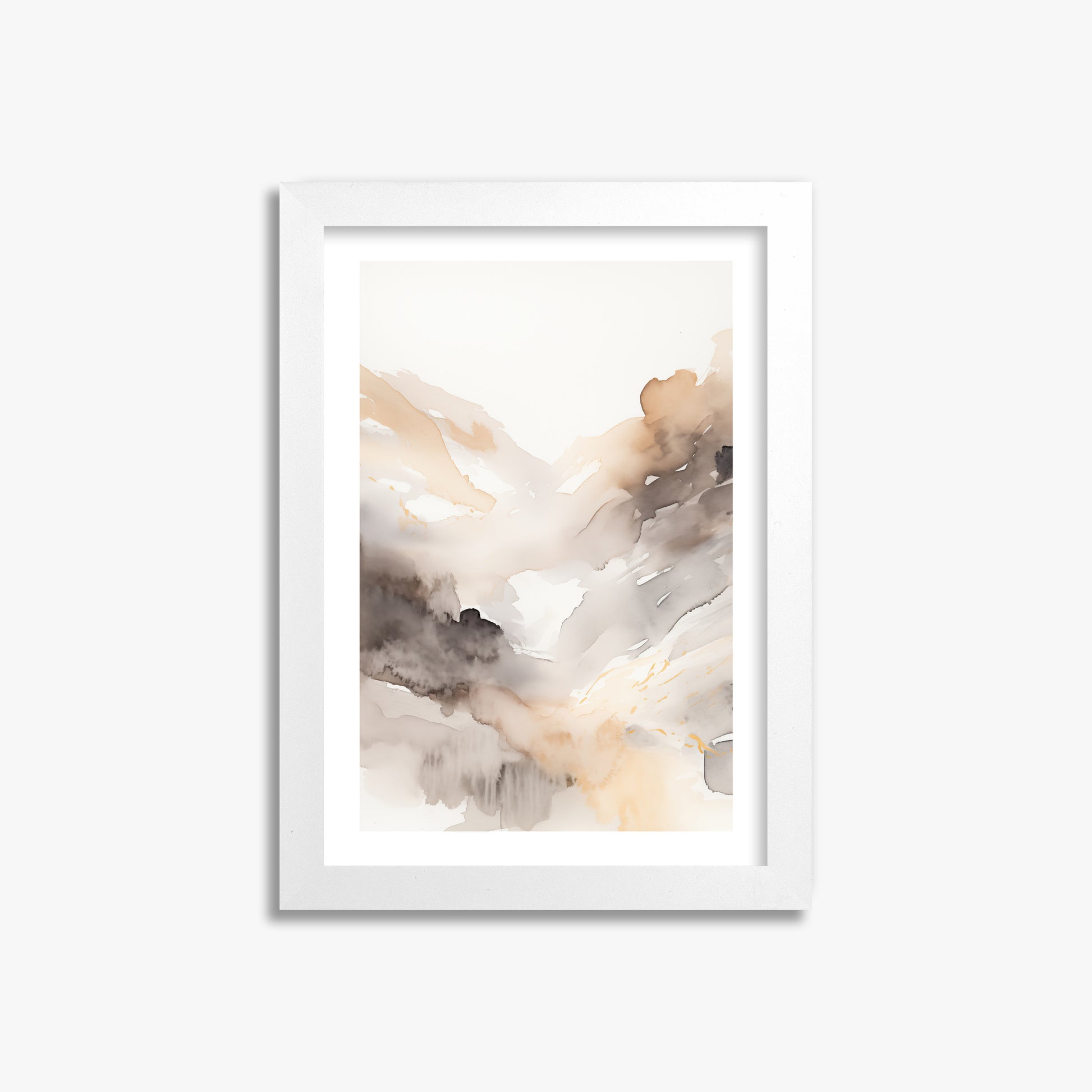 Misty Mountain Veil, 21x30cm Whitek Framed Art Reproduction