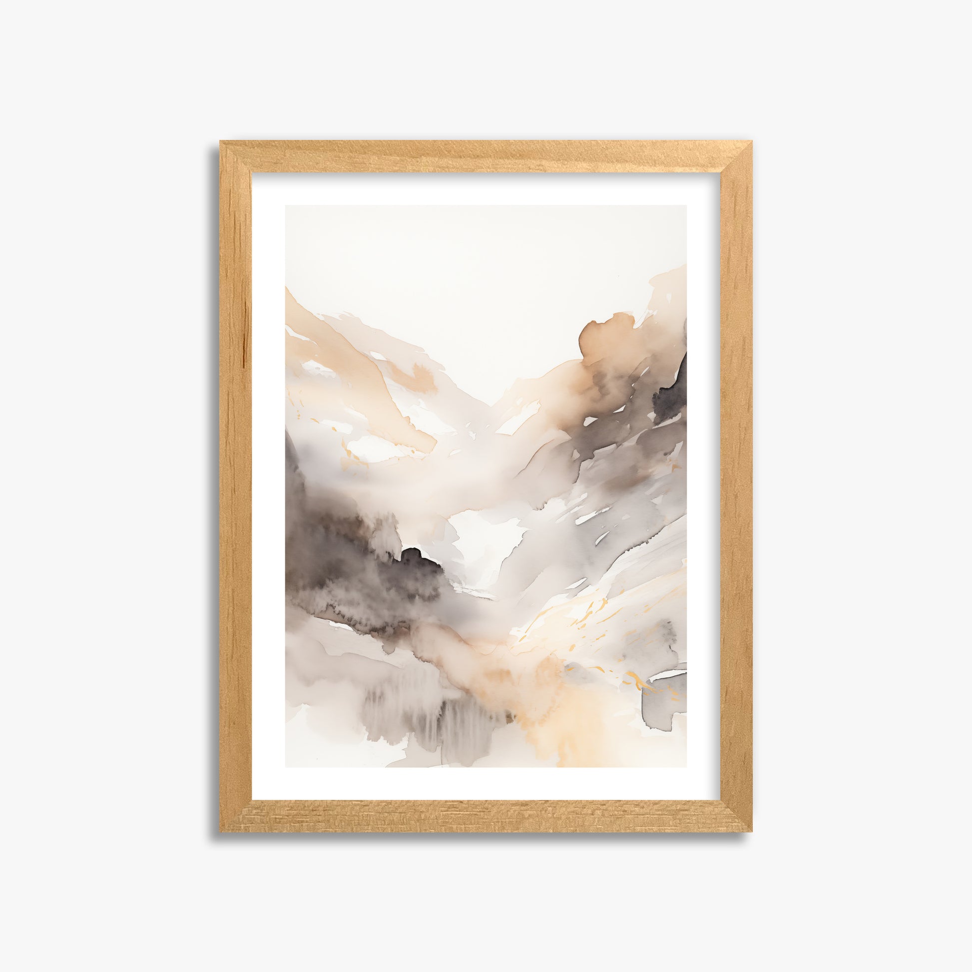 Misty Mountain Veil, 30x40cm Oak Framed Art Reproduction