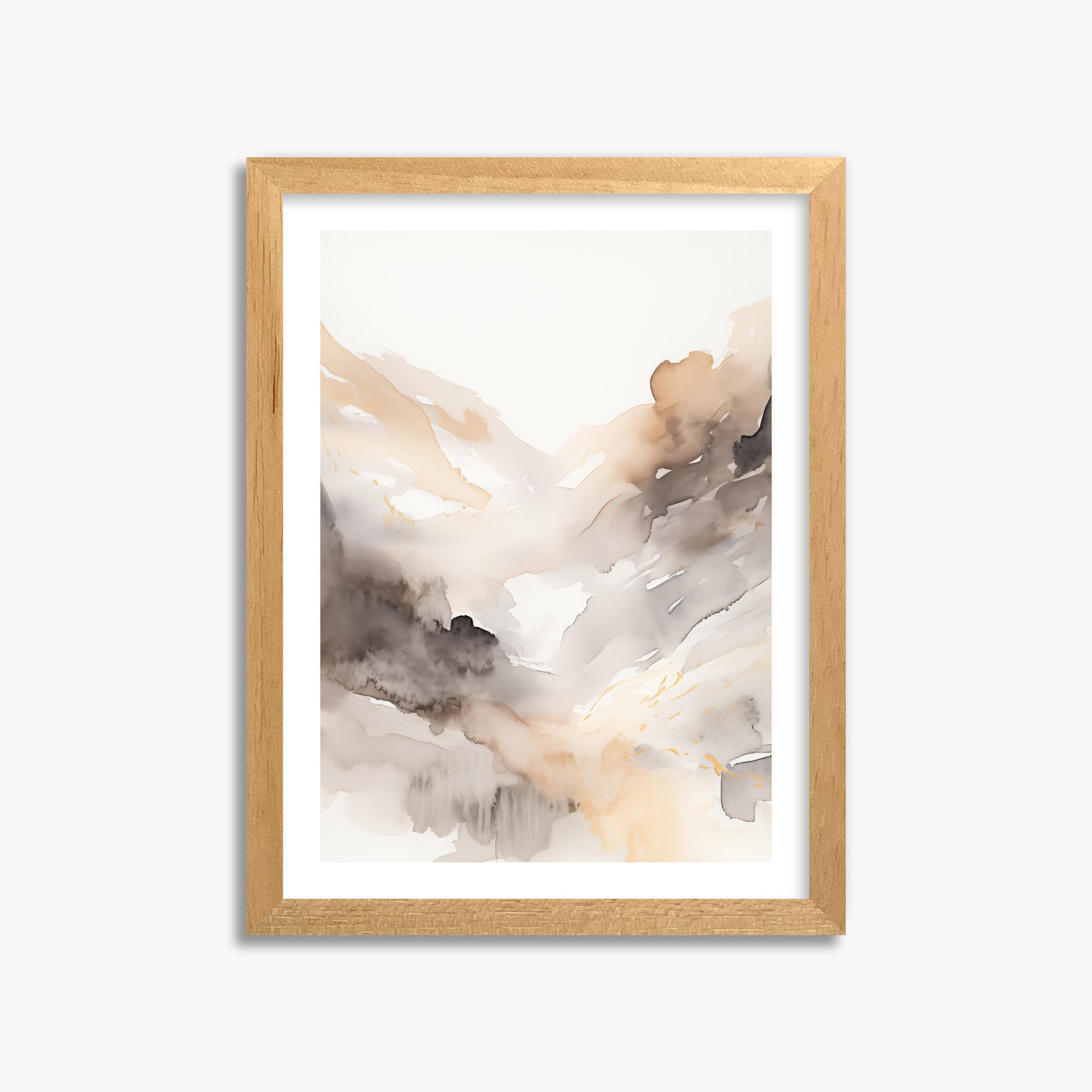 Misty Mountain Veil, 30x40cm Oak Framed Art Reproduction