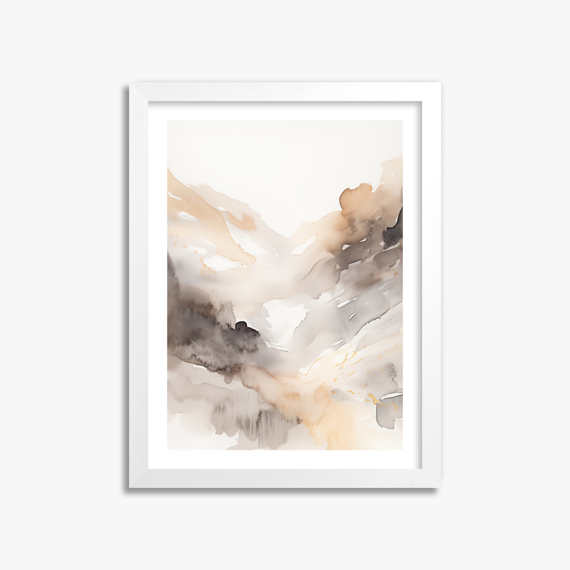 Misty Mountain Veil, 30x40cm Whitek Framed Art Reproduction