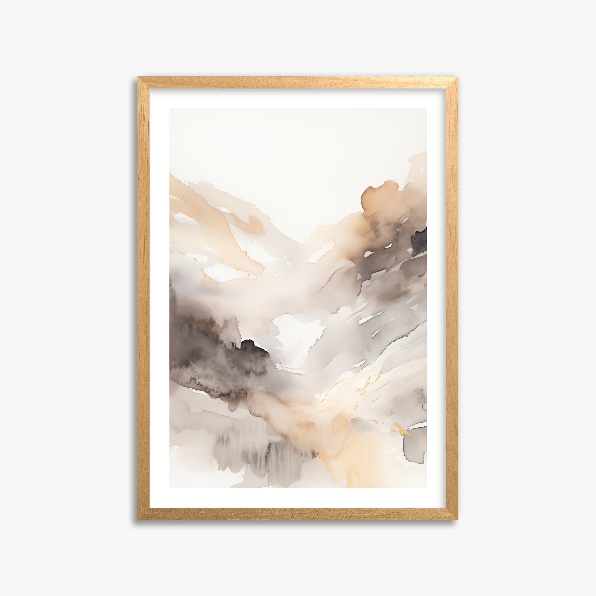 Misty Mountain Veil, 50x70cm Oak Framed Art Reproduction