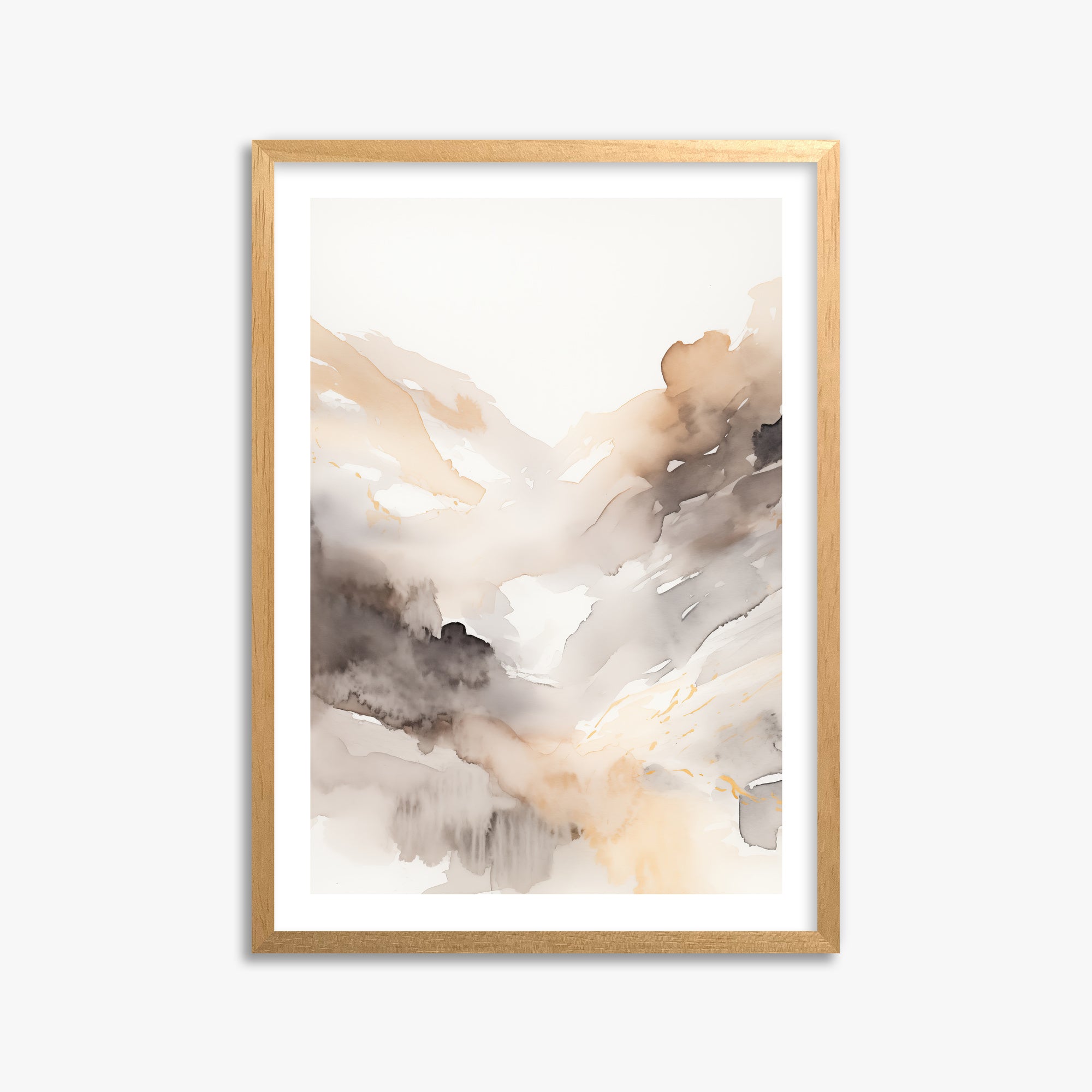 Misty Mountain Veil, 50x70cm Oak Framed Art Reproduction