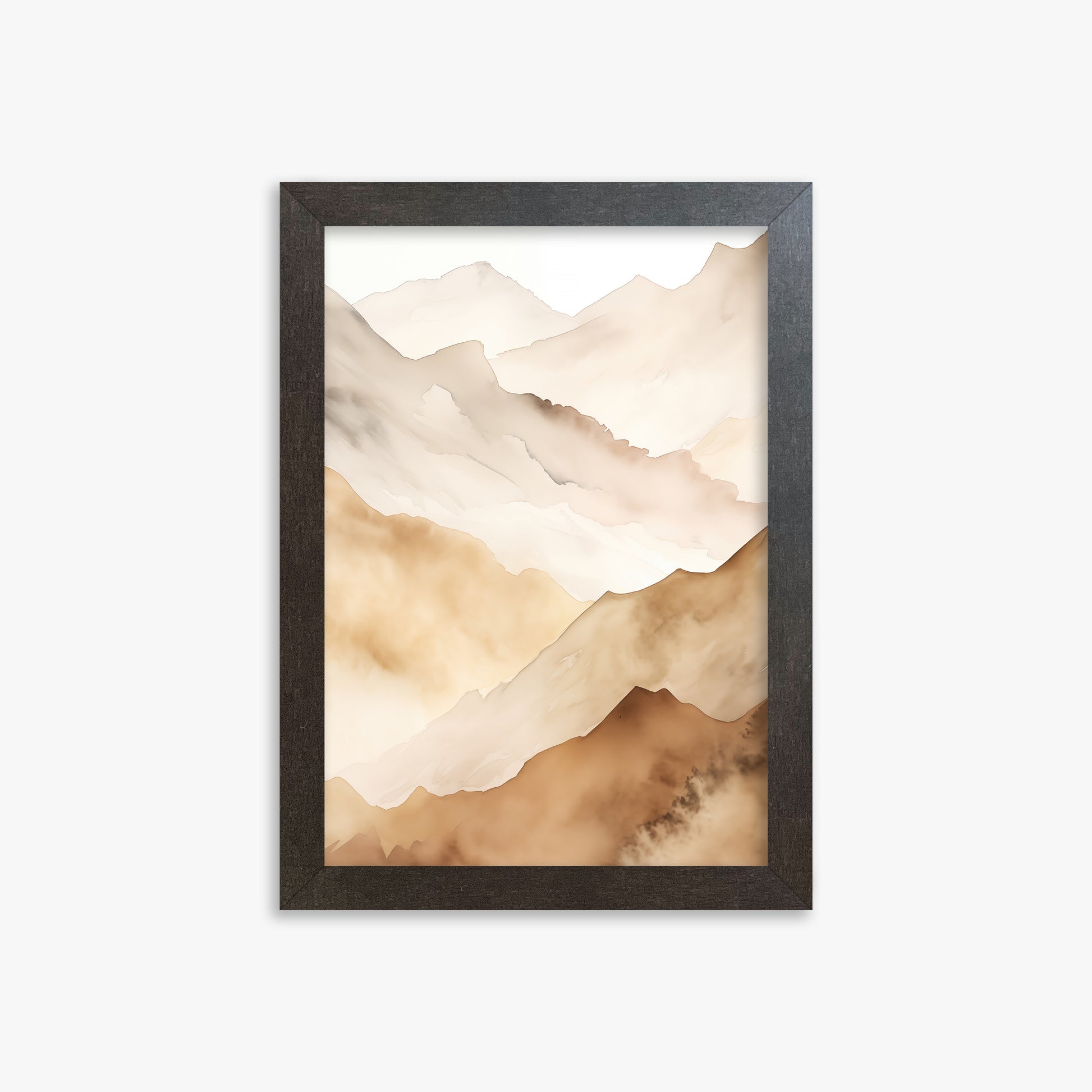 Layered Horizon, 21x30cm Framed Art Reproduction With Espresso Frame