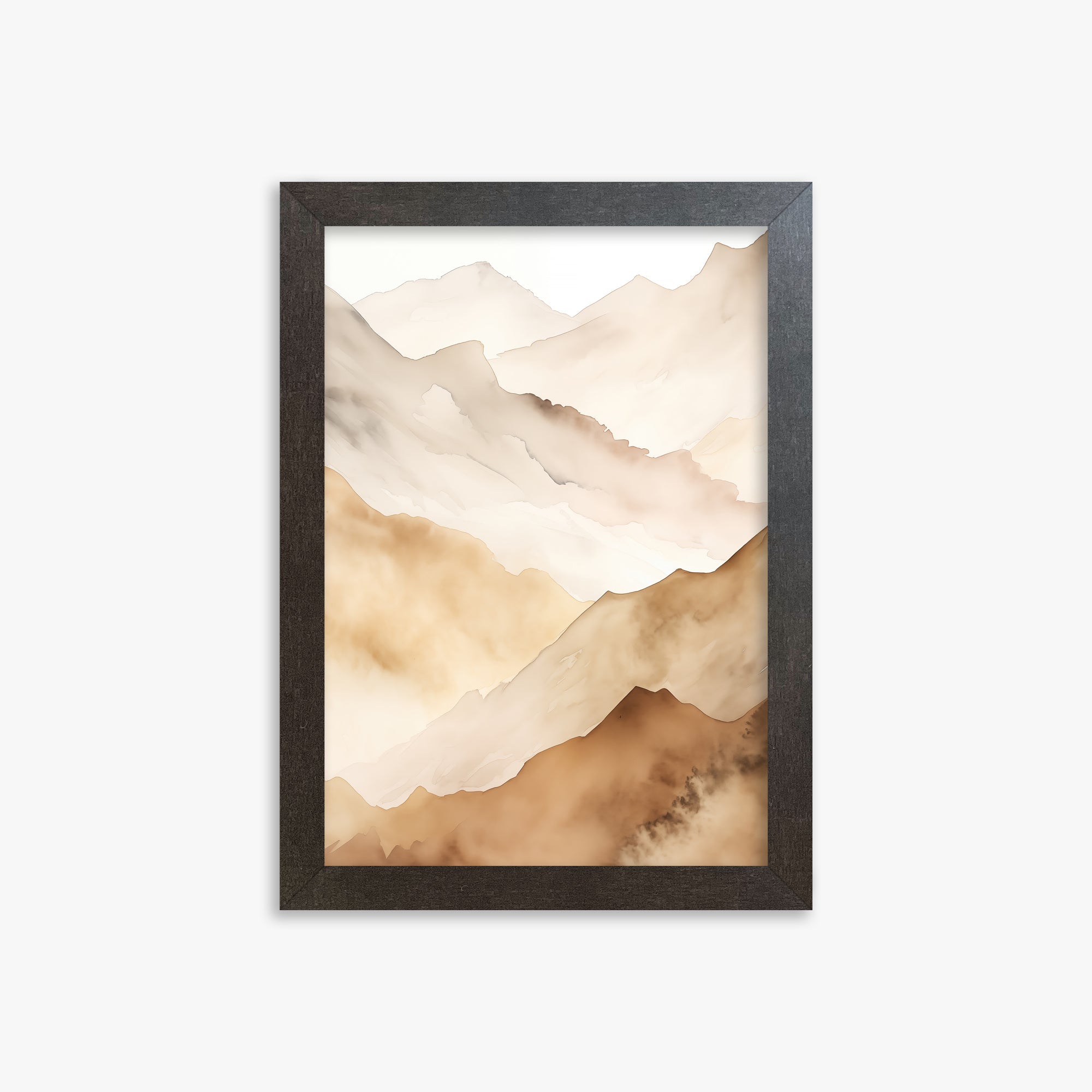 Layered Horizon, 21x30cm Framed Art Reproduction With Espresso Frame