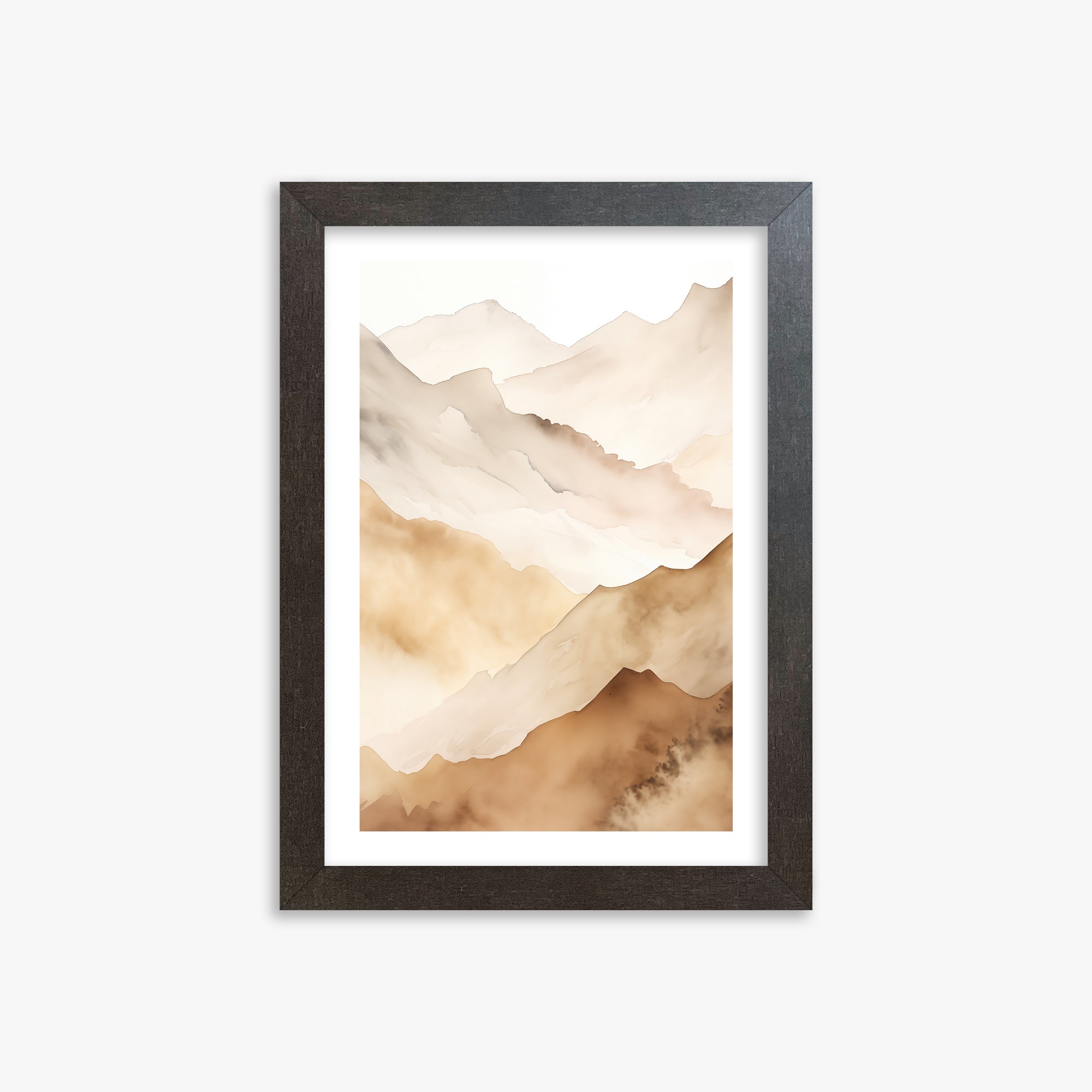 Layered Horizon, 21x30cm Framed Art Reproduction With Espresso Frame