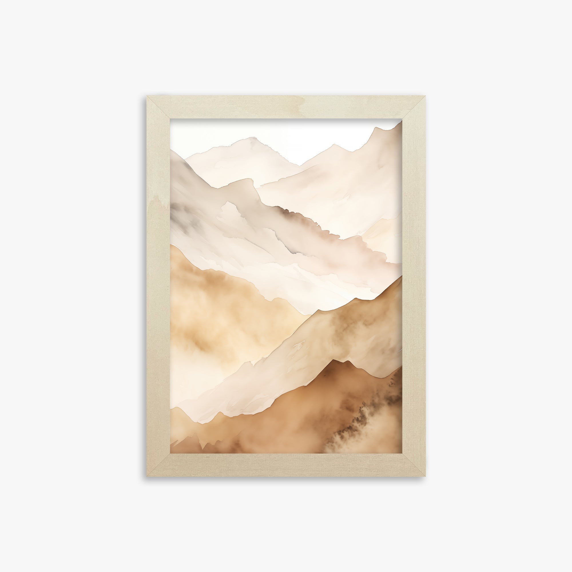 Layered Horizon, 21x30cm Framed Art Reproduction With Lime Wood Frame
