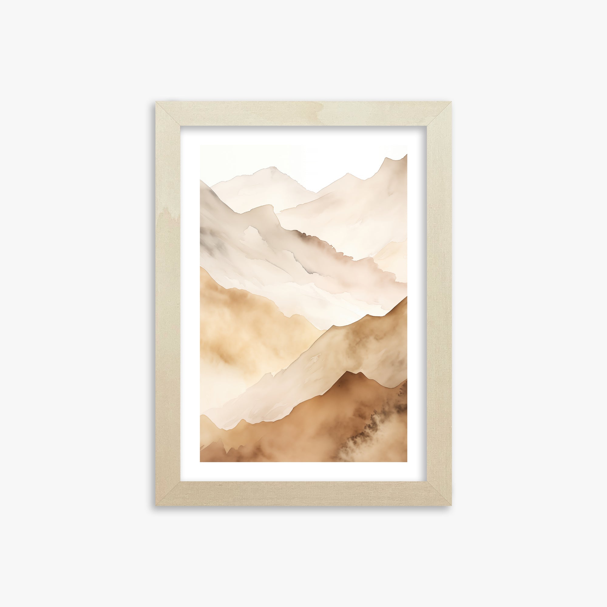 Layered Horizon, 21x30cm Framed Art Reproduction With Lime Wood Frame