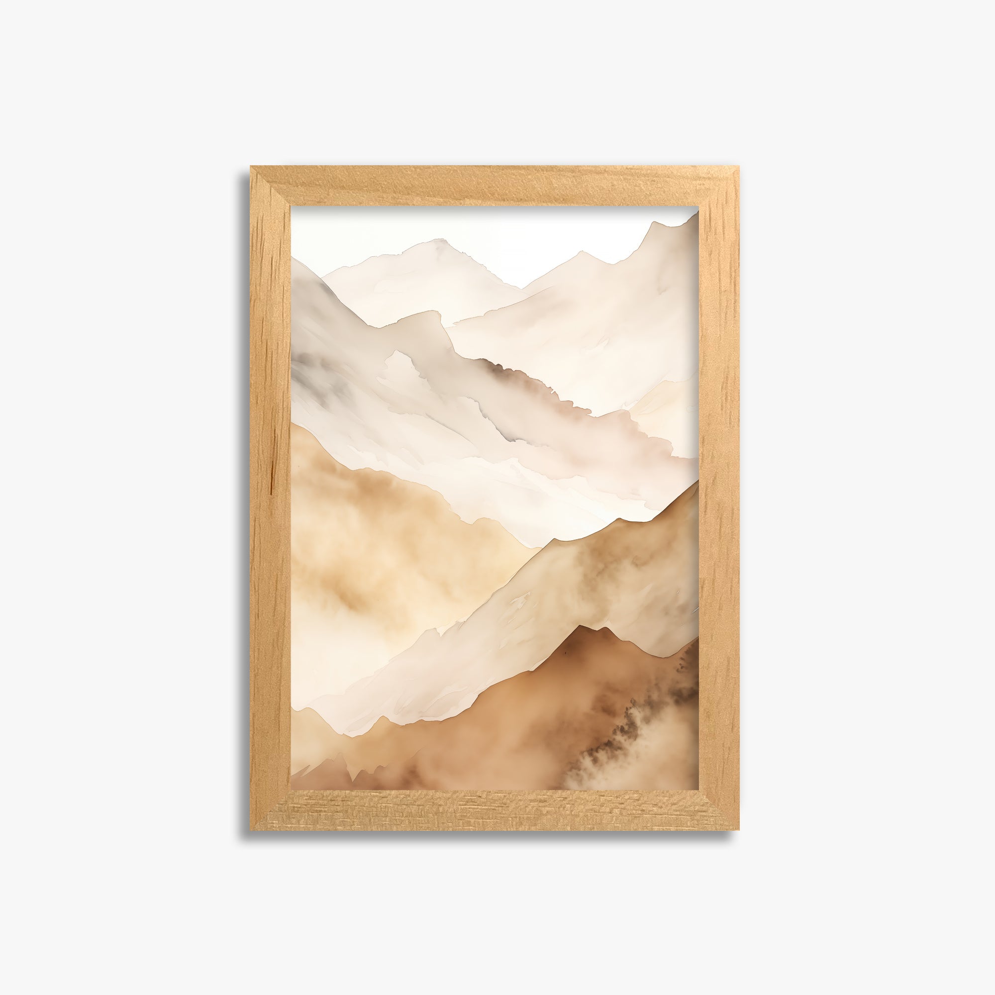 Layered Horizon, 21x30cm Framed Poster With Oak Frame