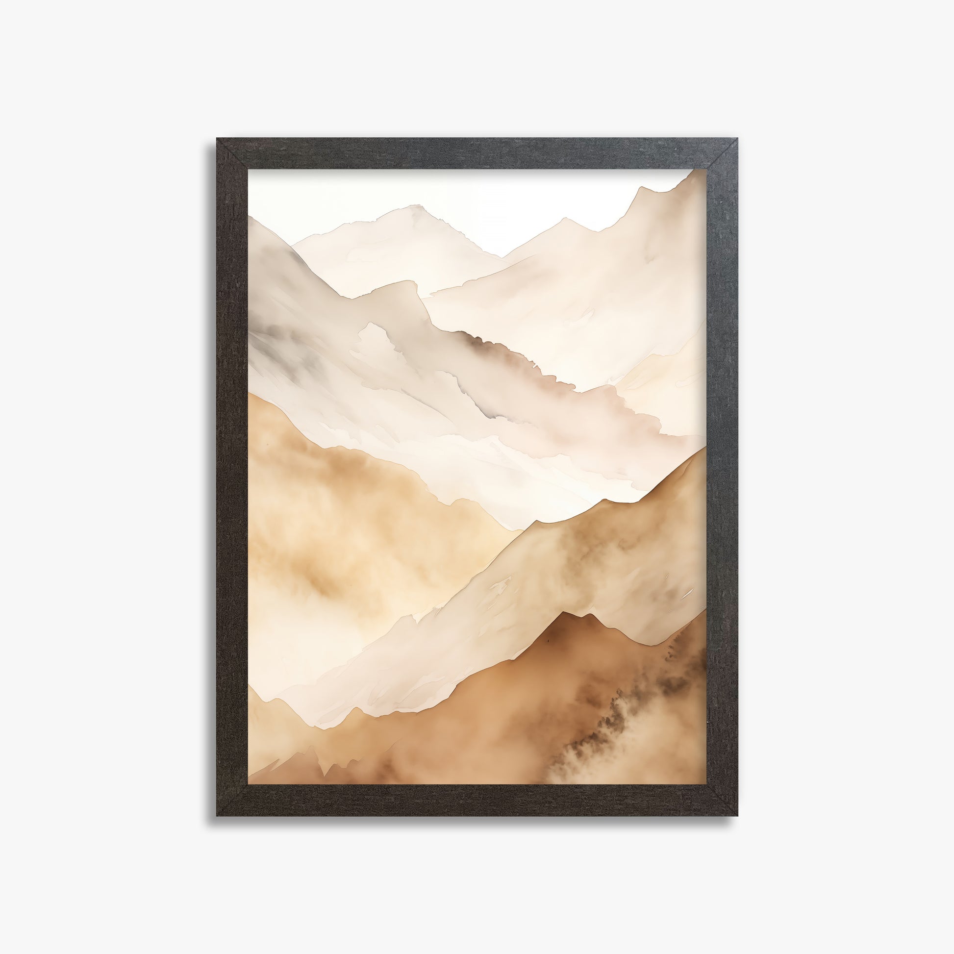 Layered Horizon, 30x40cm Framed Art Reproduction With Espresso Frame
