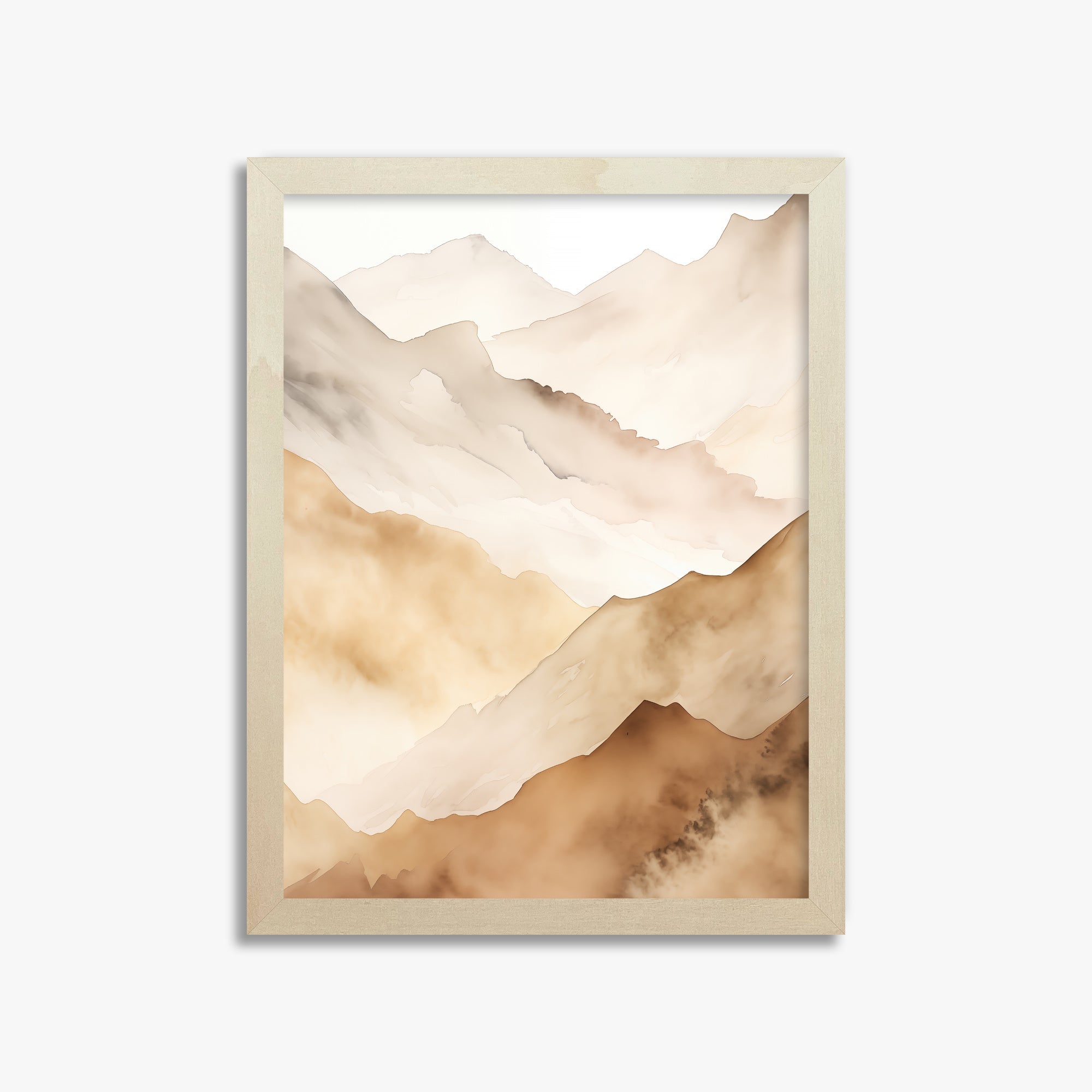 Layered Horizon, 30x40cm Framed Art Reproduction With Lime Wood Frame