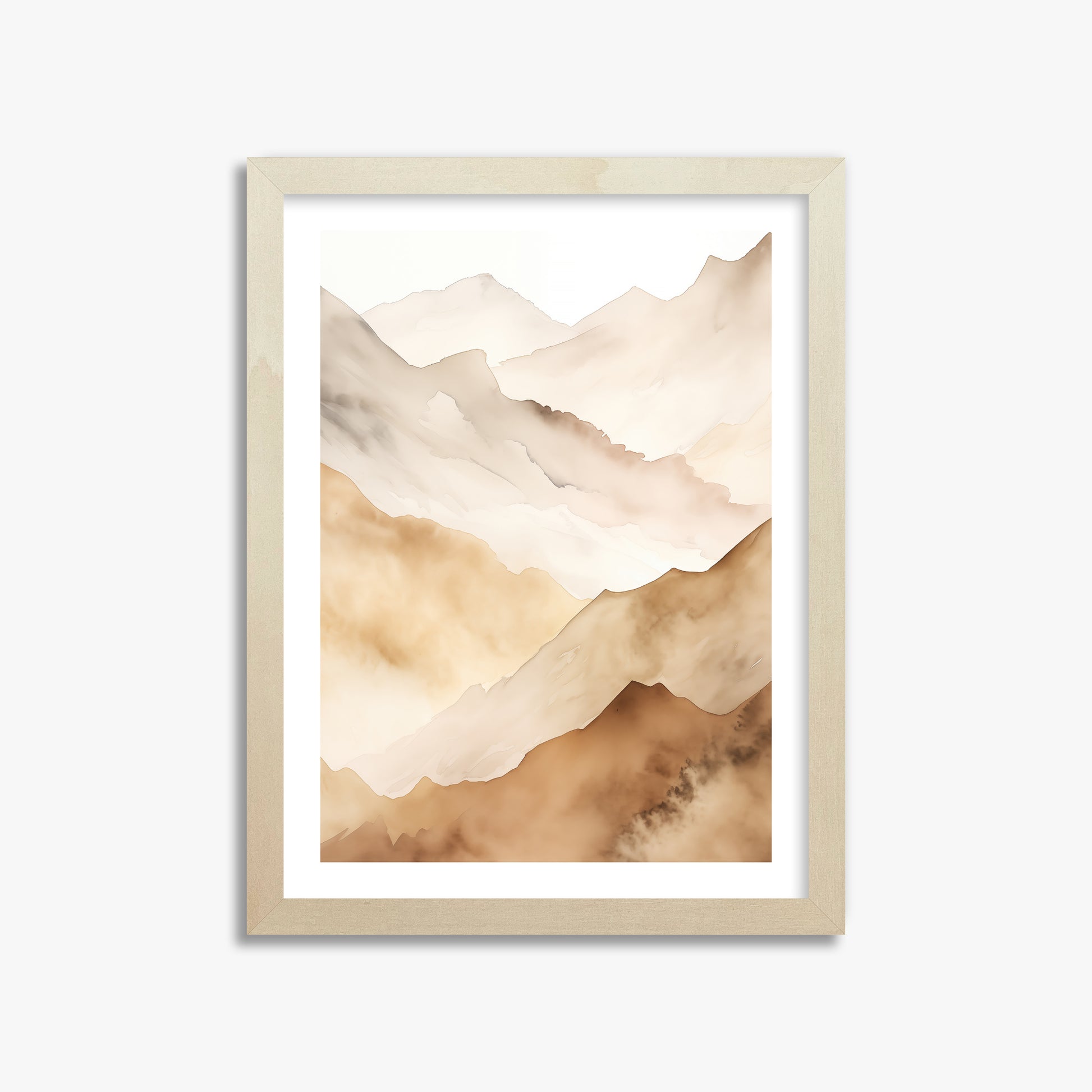 Layered Horizon, 30x40cm Framed Art Reproduction With Lime Wood Frame