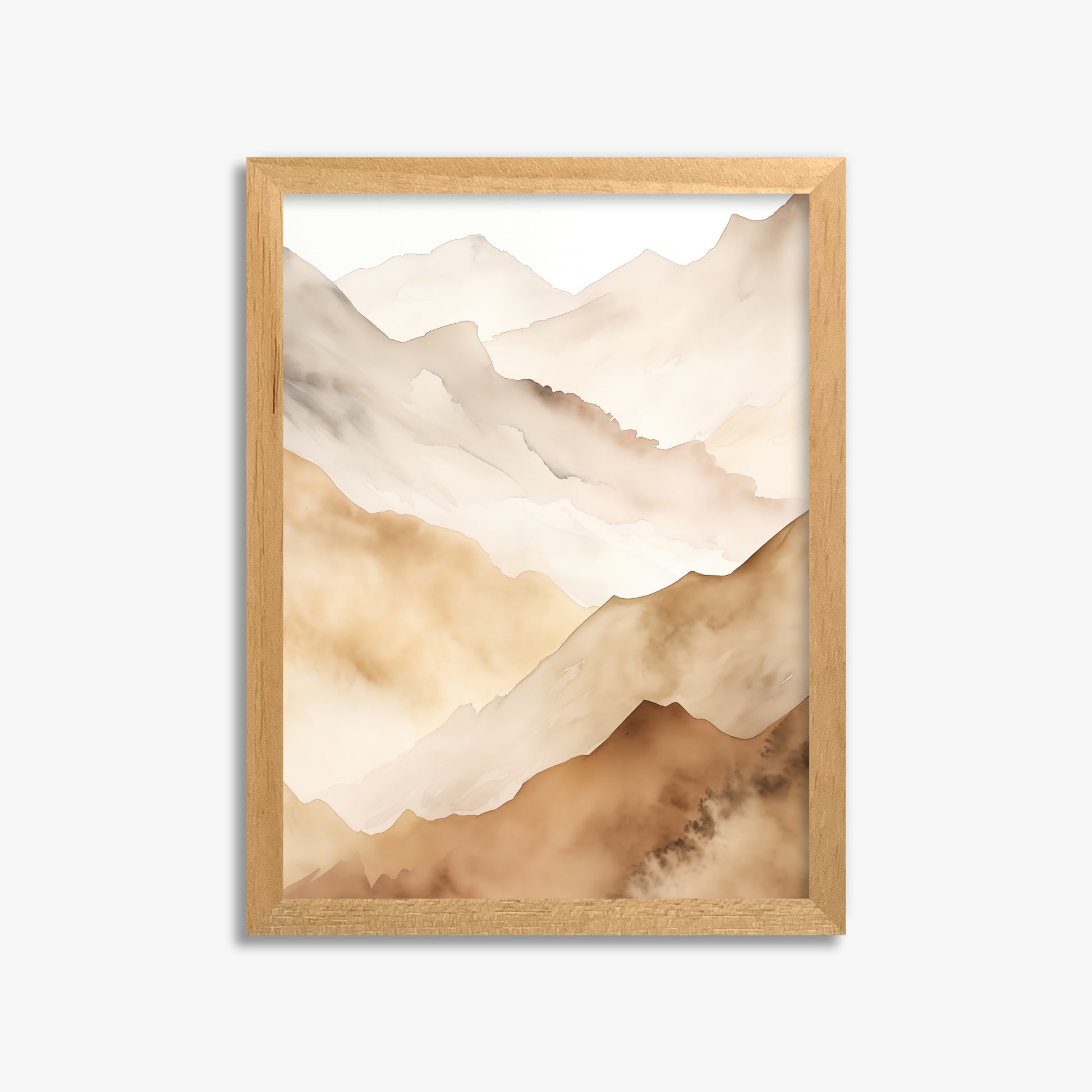 Layered Horizon, 30x40cm Framed Poster With Oak Frame
