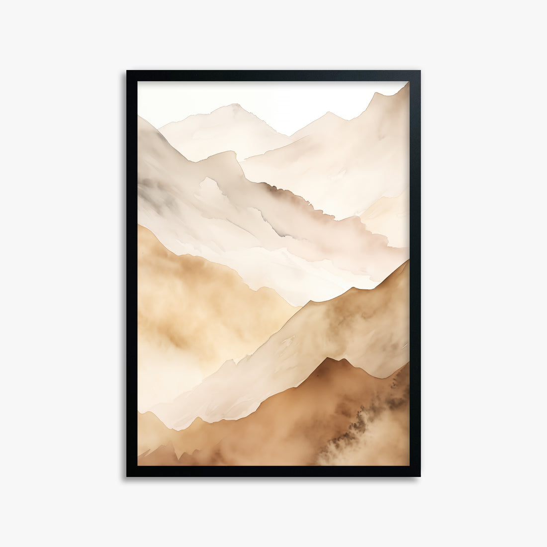 Layered Horizon, 50x70cm Framed Poster With Black Frame