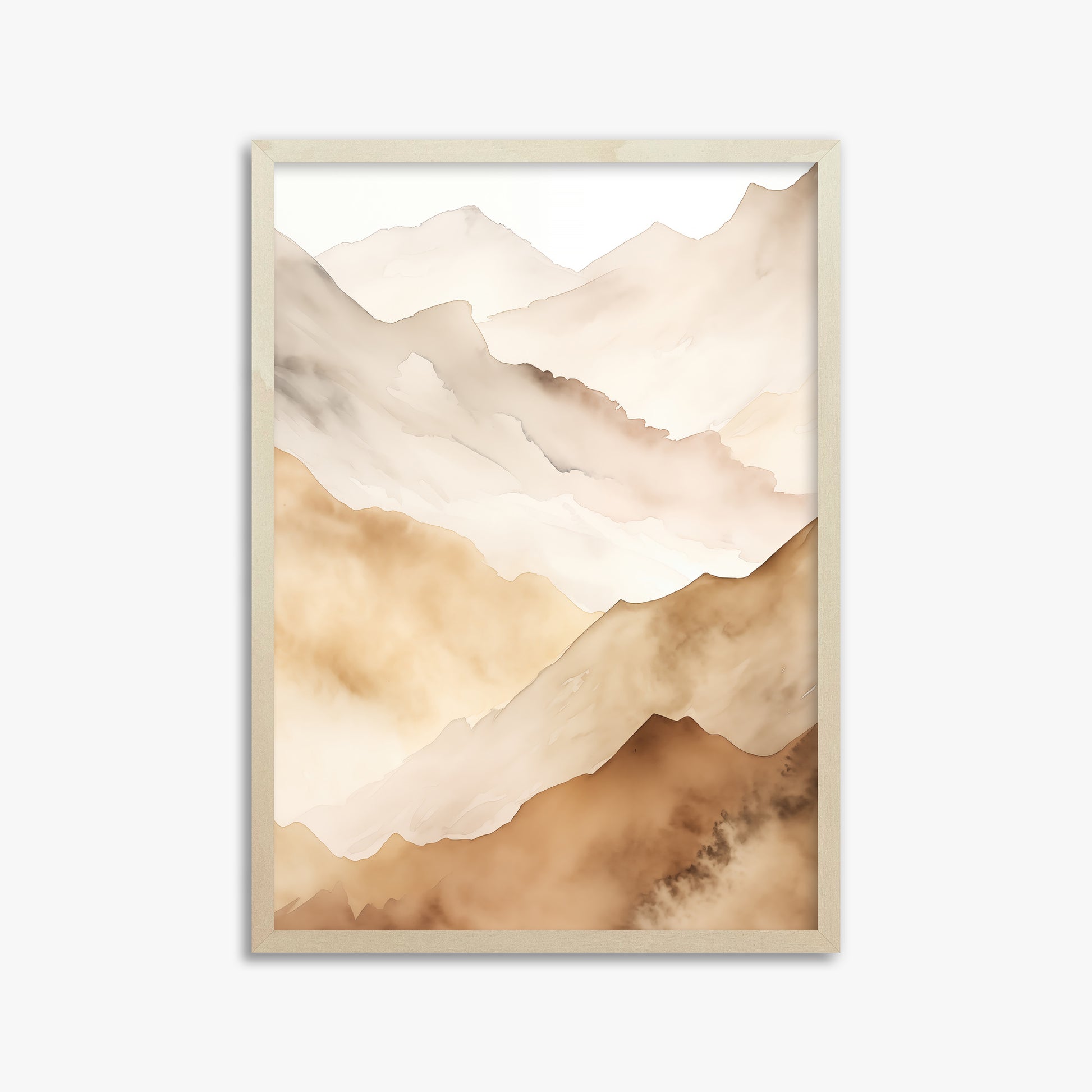 Layered Horizon, 50x70cm Framed Art Reproduction With Lime Wood Frame