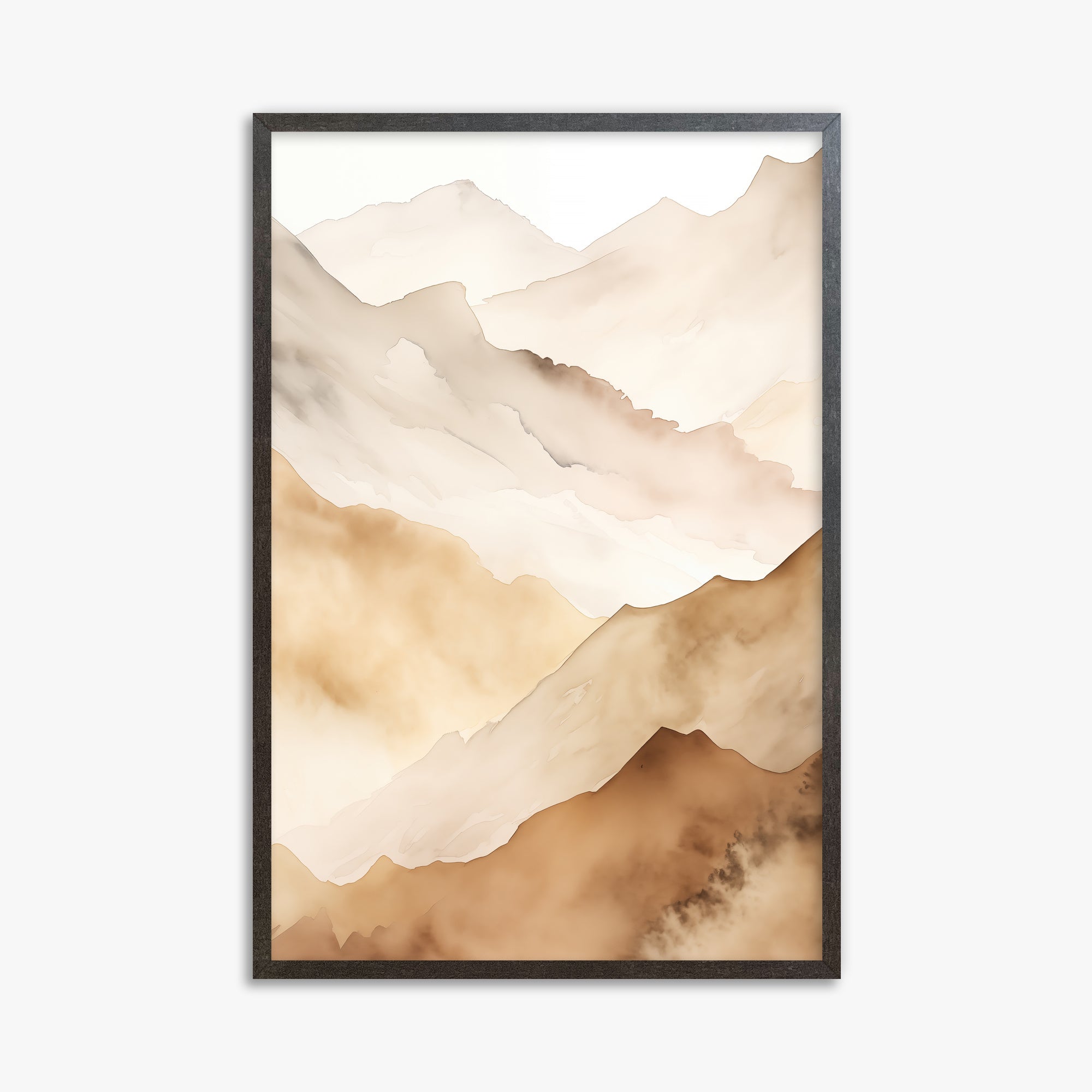 Layered Horizon, 61x91cm Framed Art Reproduction With Espresso Frame