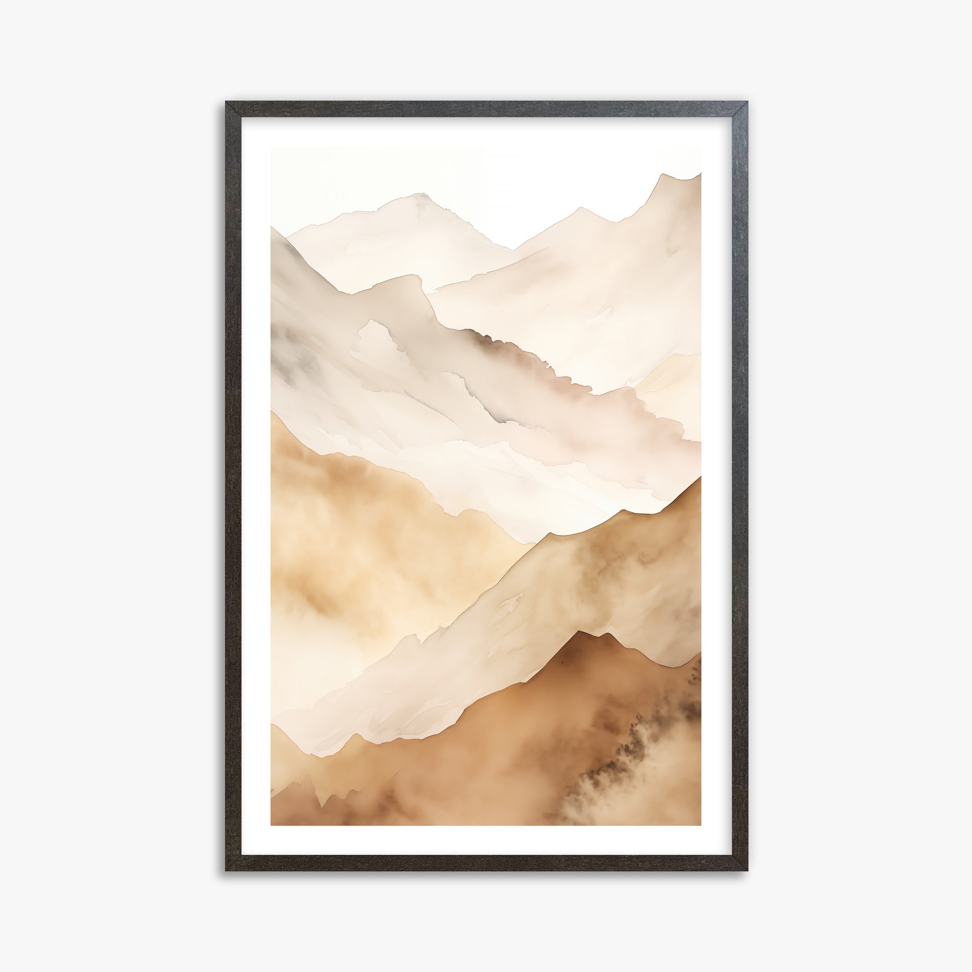 Layered Horizon, 61x91cm Framed Art Reproduction With Espresso Frame