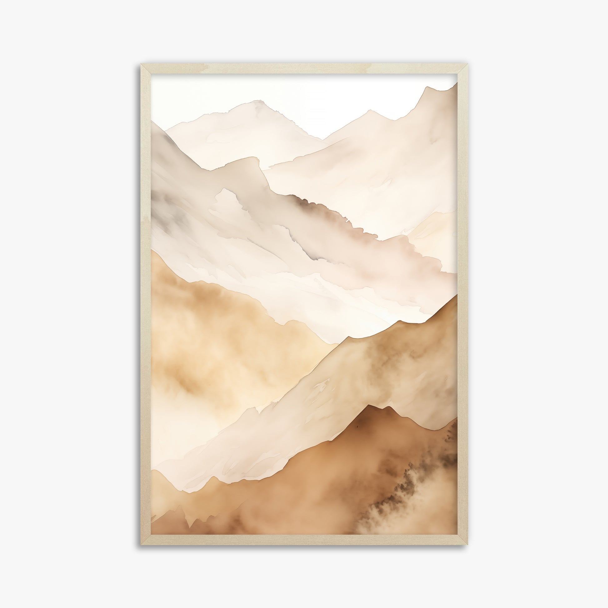 Layered Horizon, 61x91cm Framed Art Reproduction With Lime Wood Frame