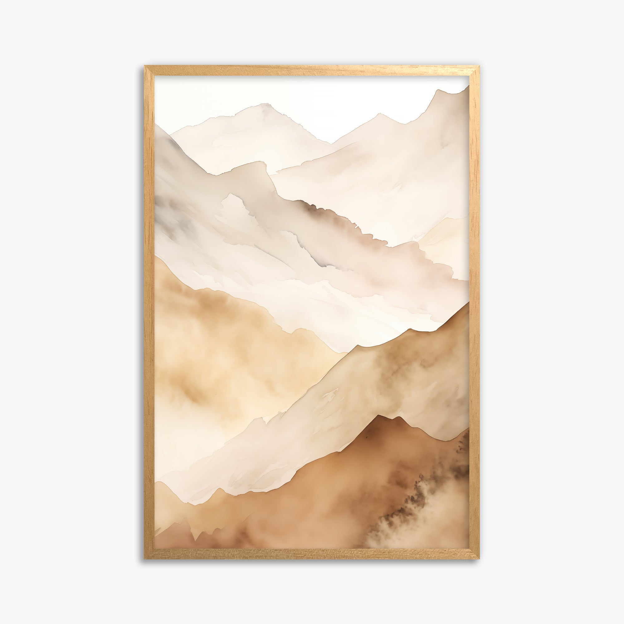 Layered Horizon, 61x91cm Framed Poster With Oak Frame