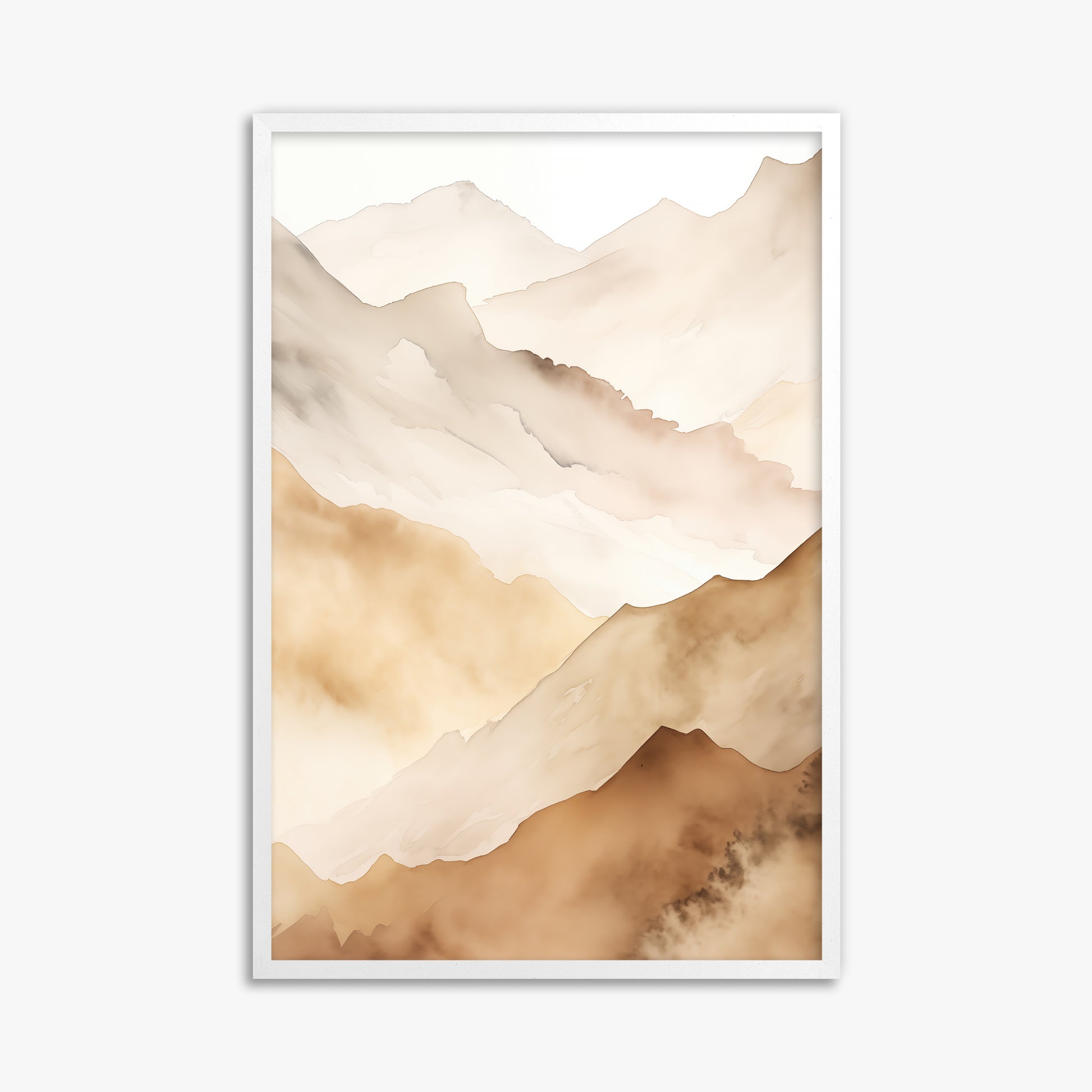 Layered Horizon, 61x91cm Framed Poster With White Frame
