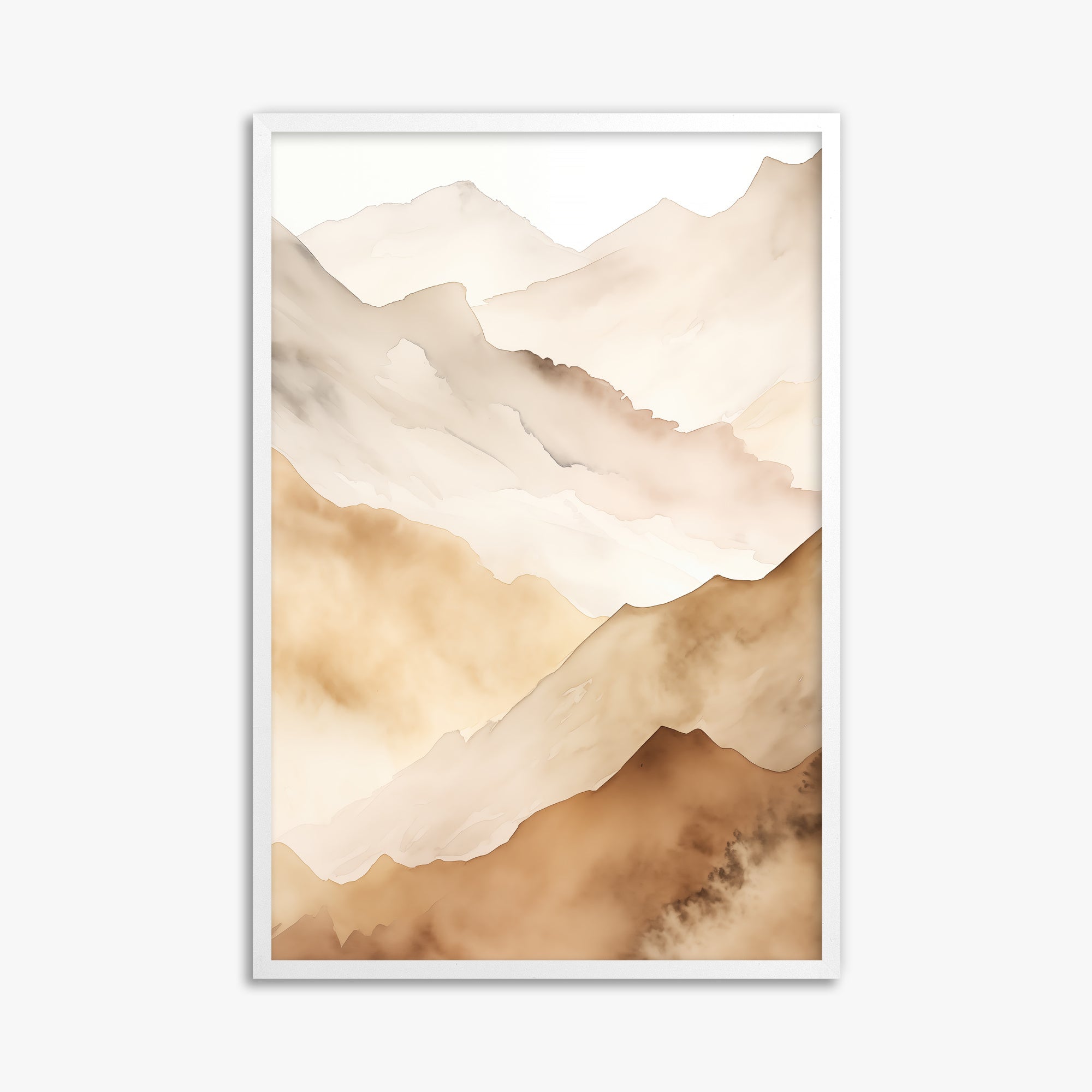 Layered Horizon, 61x91cm Framed Poster With White Frame