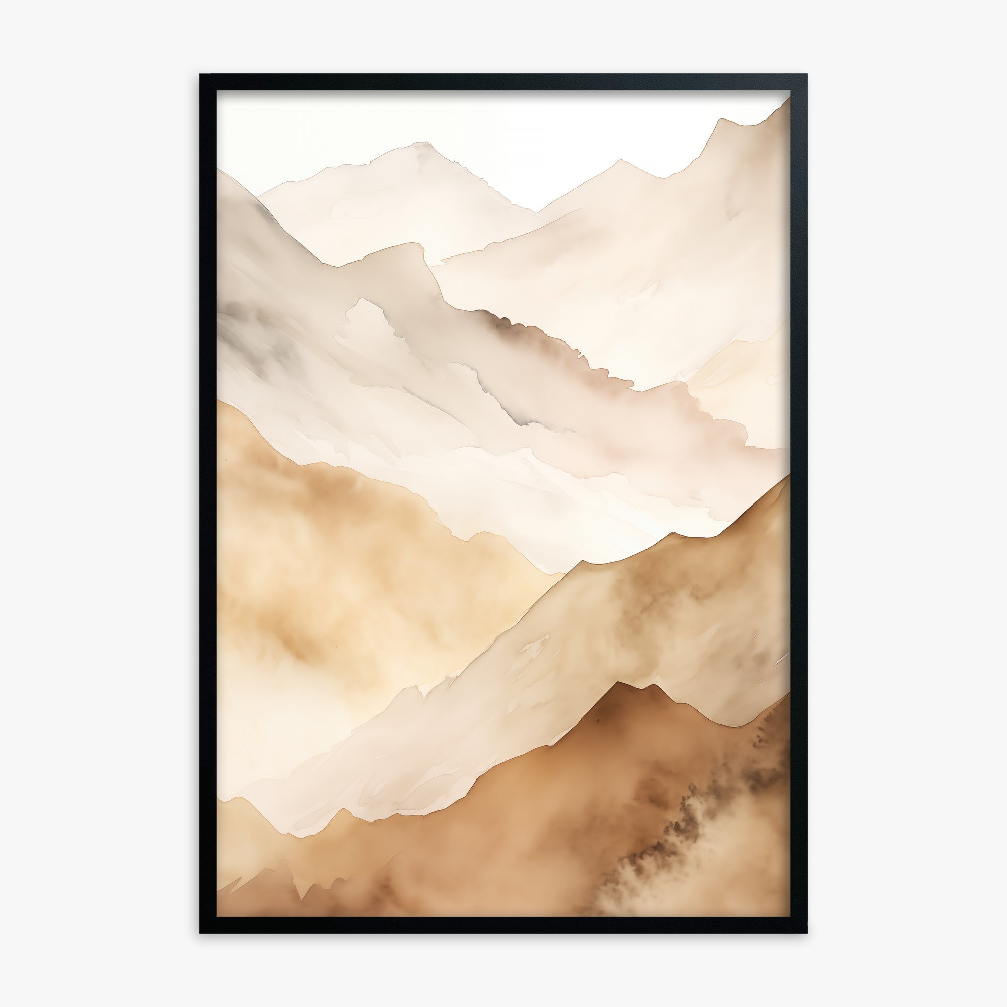 Layered Horizon, Black Framed Poster With Black Frame
