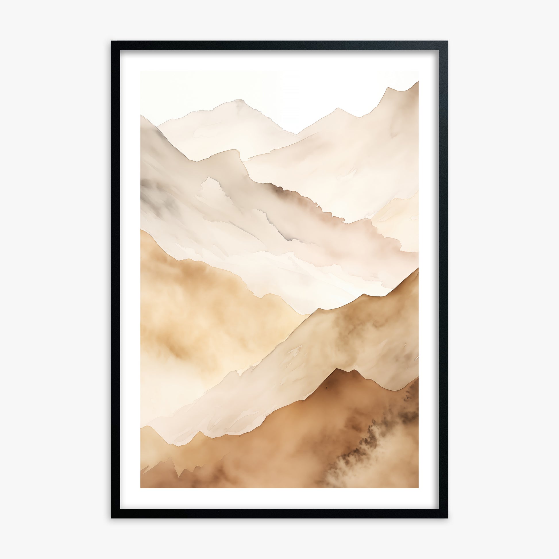 Layered Horizon, Black Framed Poster With Black Frame