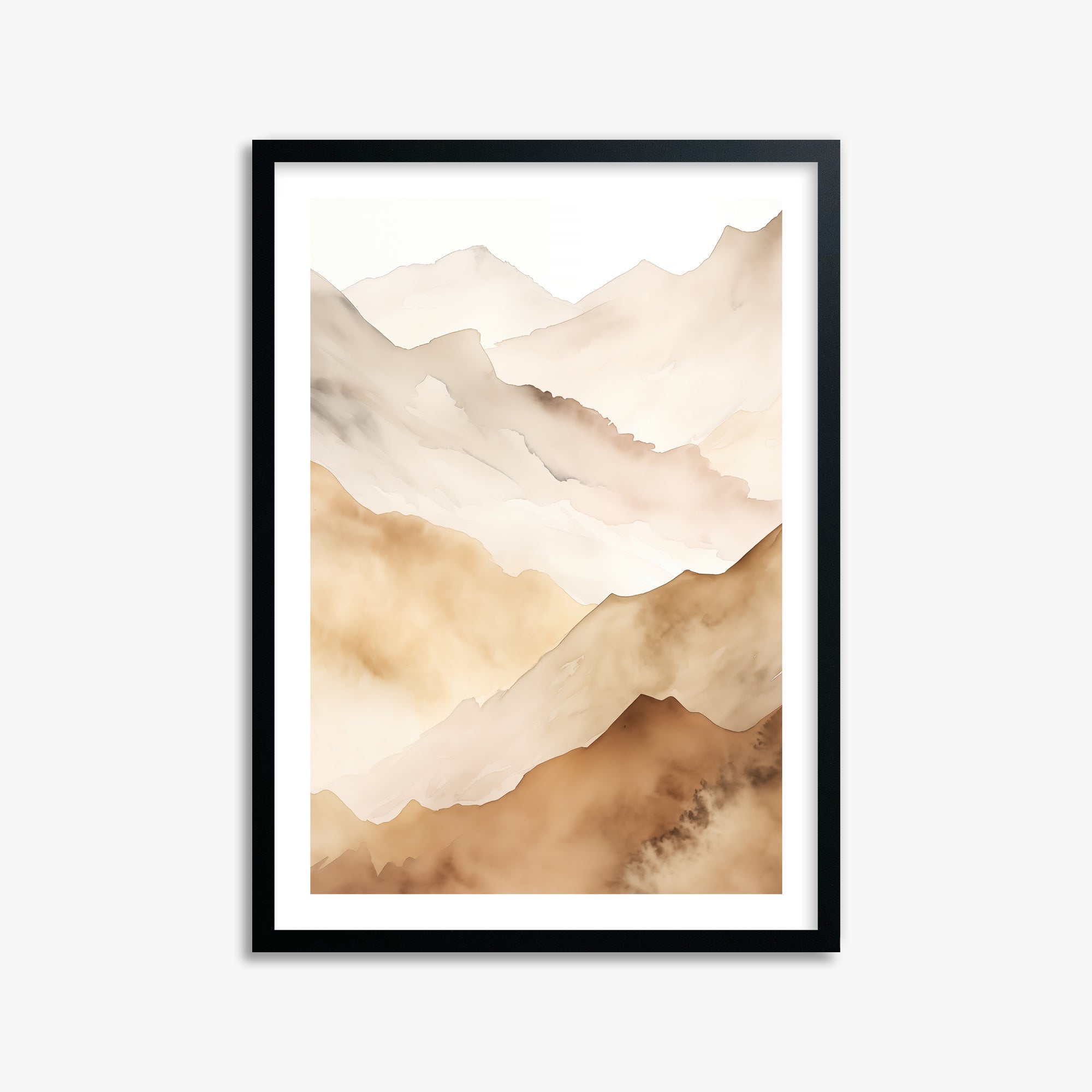 Layered Horizon, 50x70cm Black Framed Art Reproduction