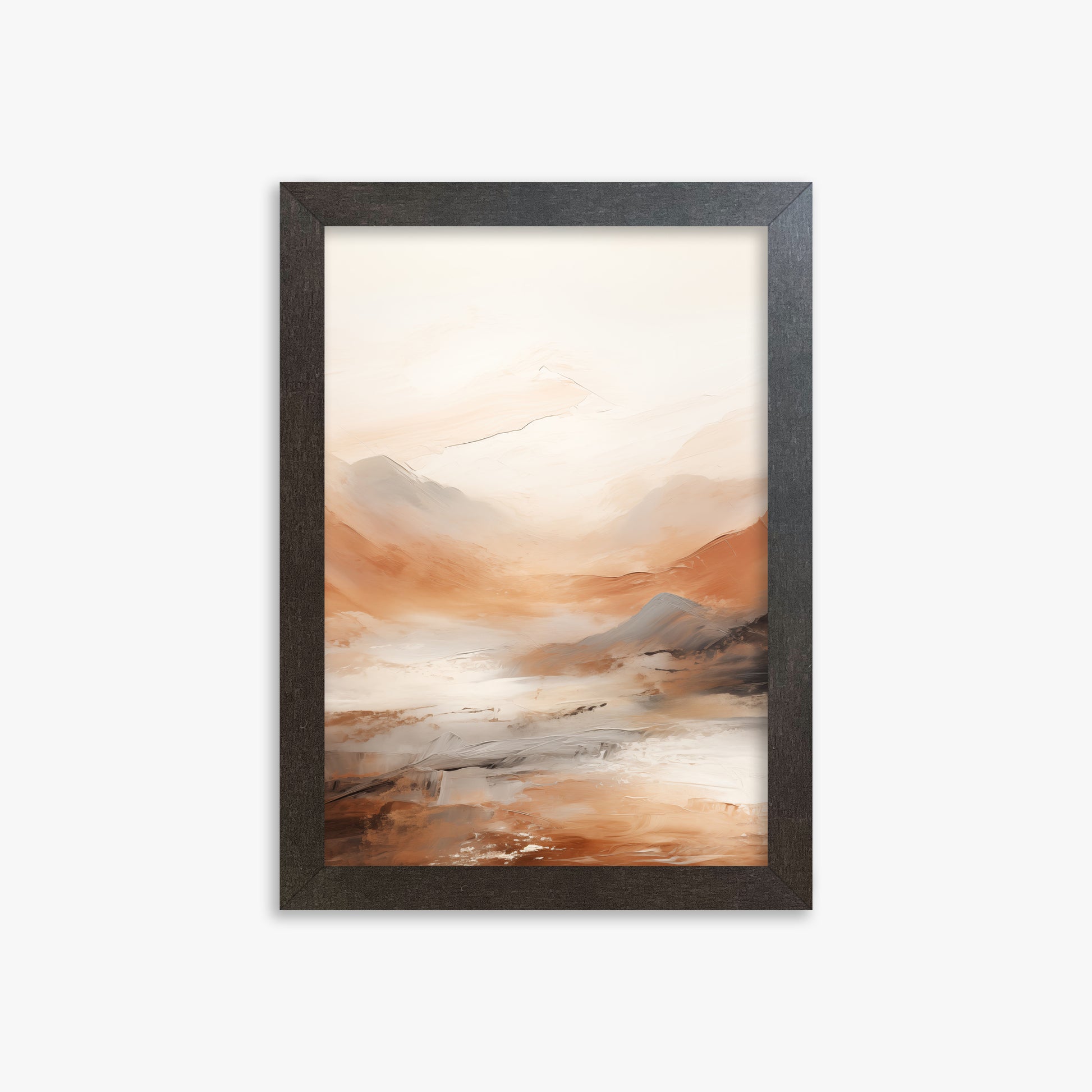 Desert Mirage Valley, 21x30cm Framed Art Reproduction With Espresso Frame