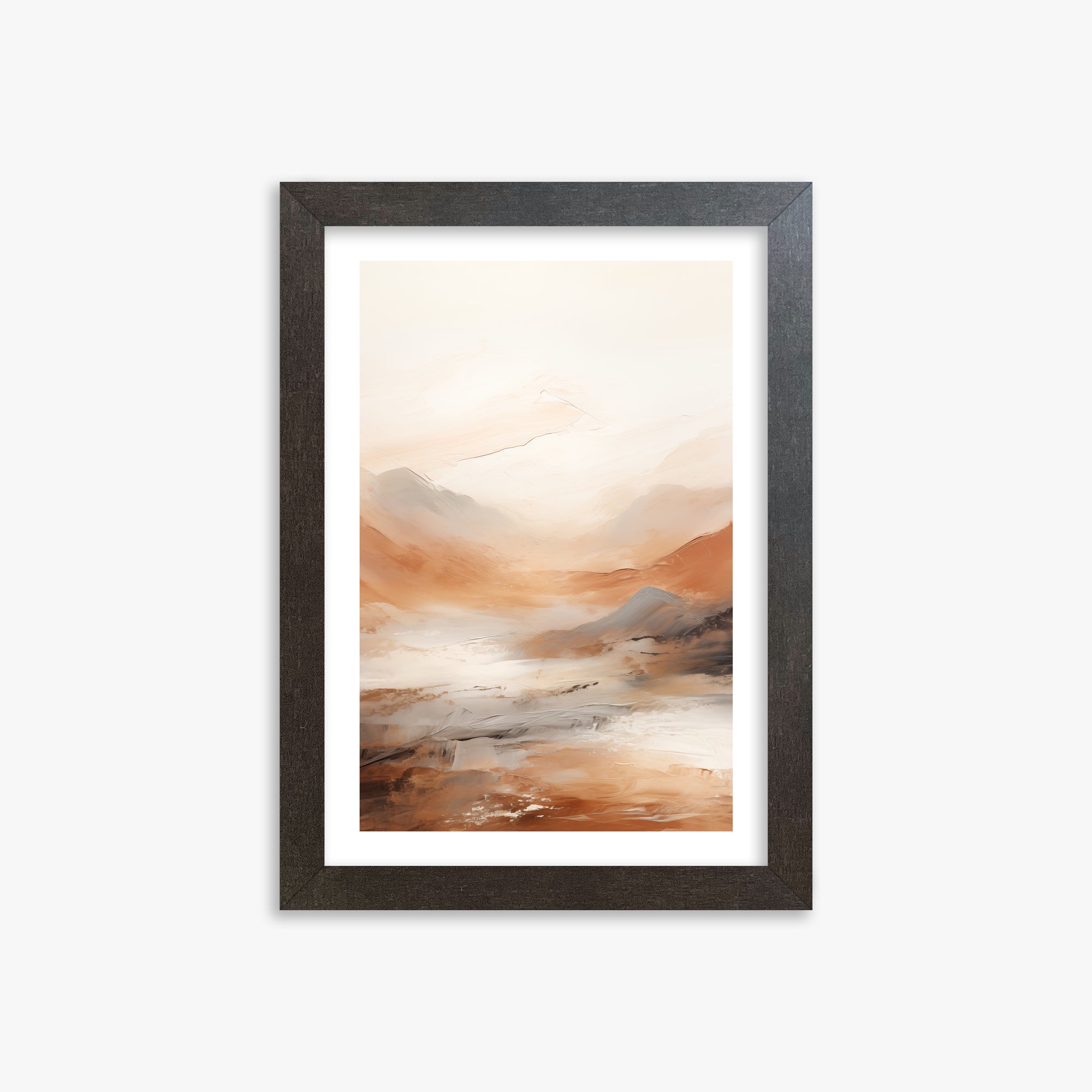Desert Mirage Valley, 21x30cm Framed Art Reproduction With Espresso Frame