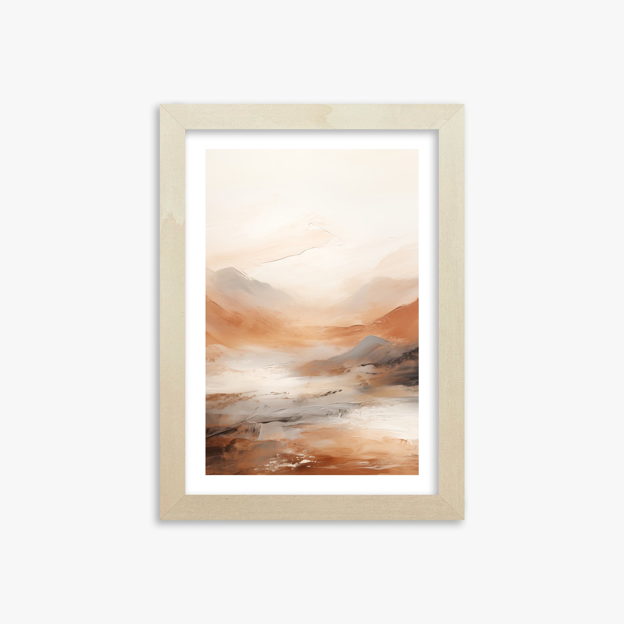 Desert Mirage Valley, 21x30cm Framed Art Reproduction With Lime Wood Frame