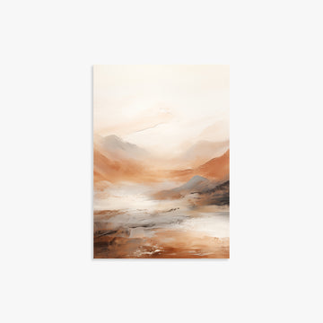 Desert Mirage Valley, 21x30cm Art Reproduction Unframed