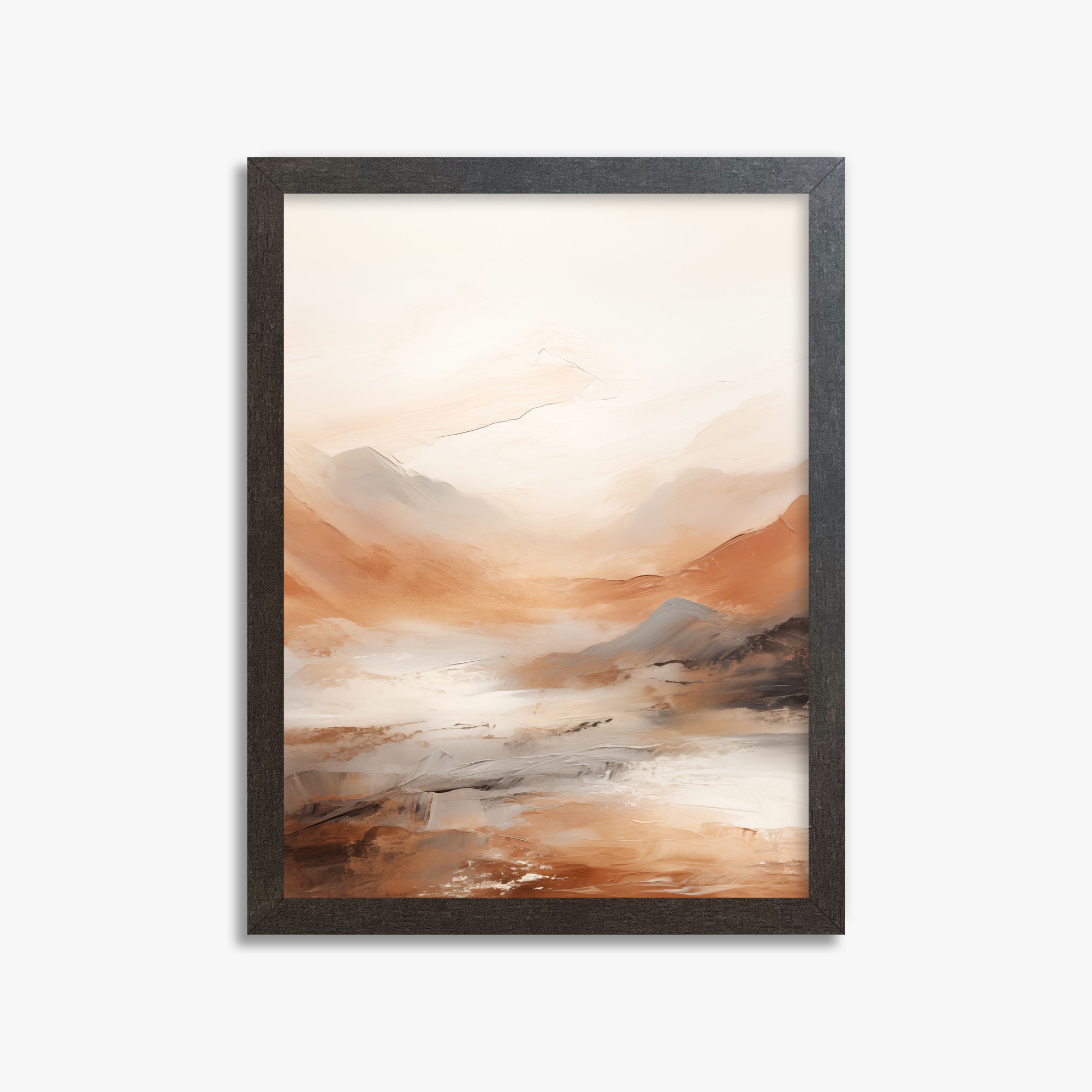 Desert Mirage Valley, 30x40cm Framed Art Reproduction With Espresso Frame
