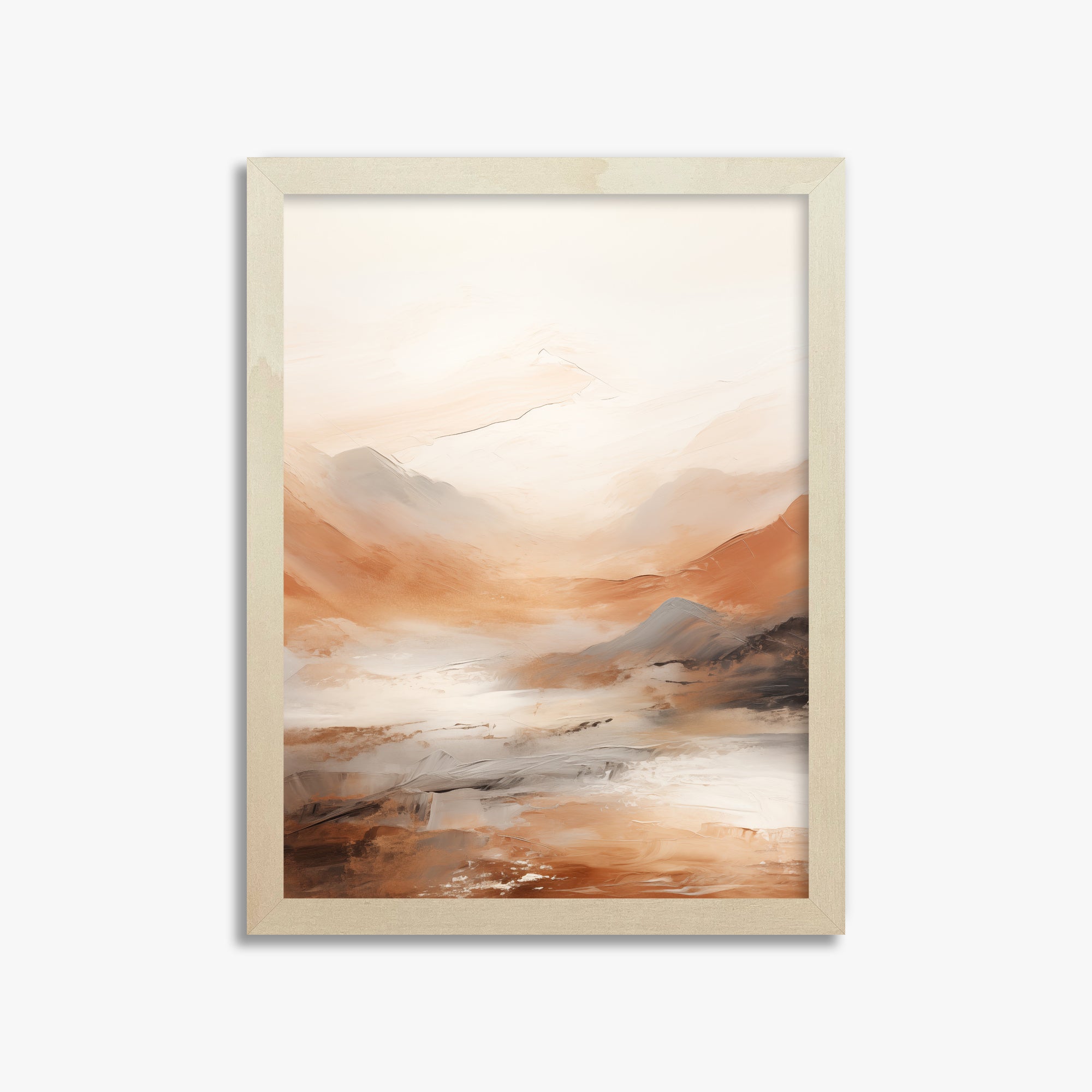 Desert Mirage Valley, 30x40cm Framed Art Reproduction With Lime Wood Frame
