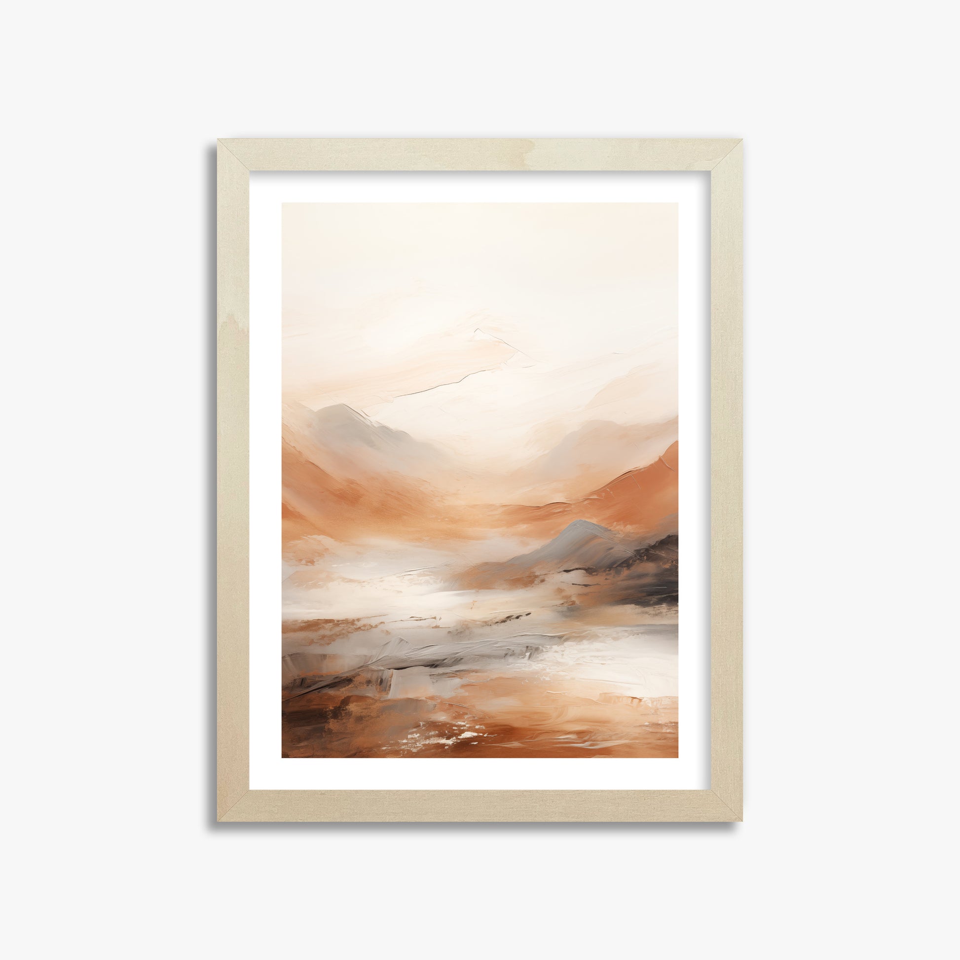 Desert Mirage Valley, 30x40cm Framed Art Reproduction With Lime Wood Frame