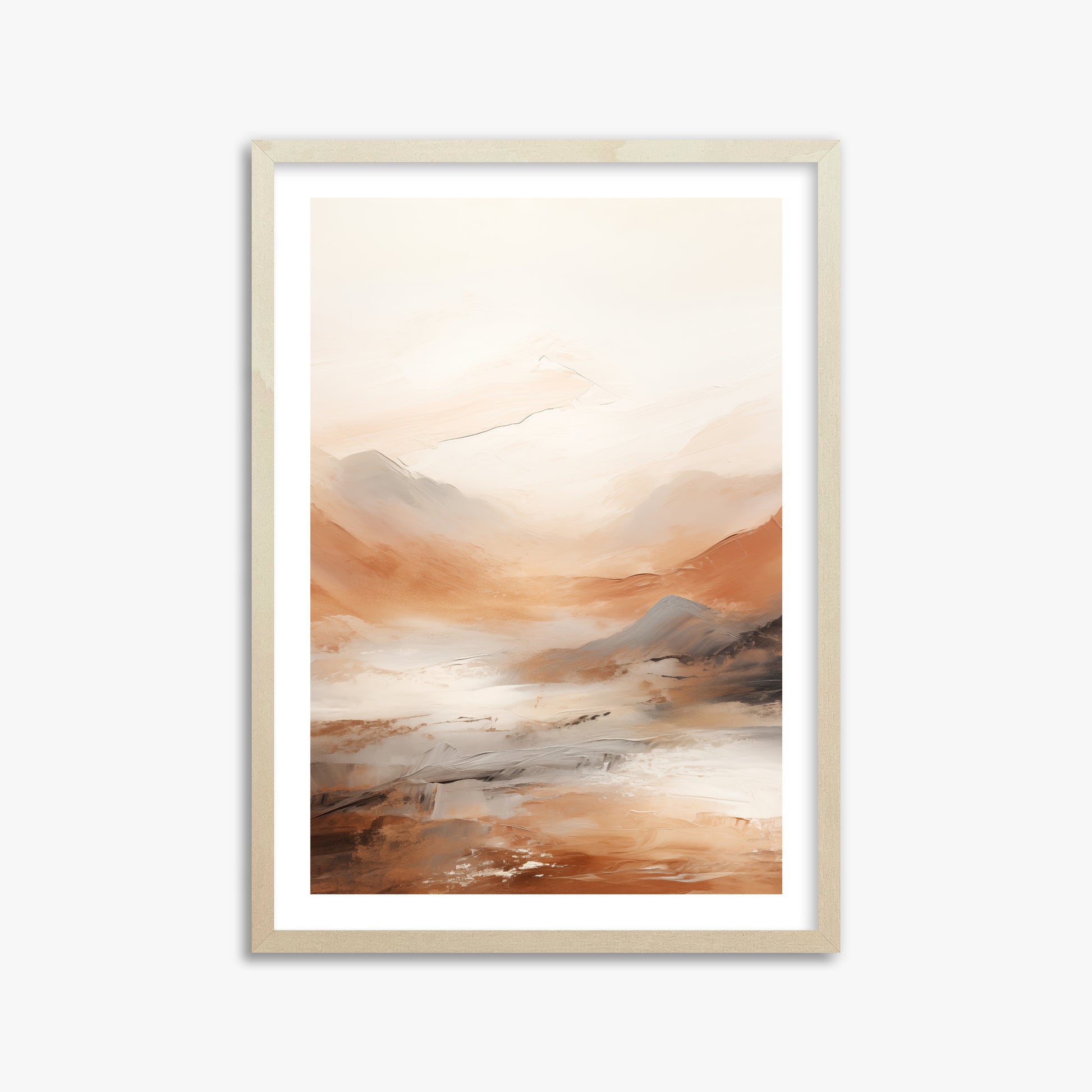 Desert Mirage Valley, 50x70cm Framed Art Reproduction With Lime Wood Frame