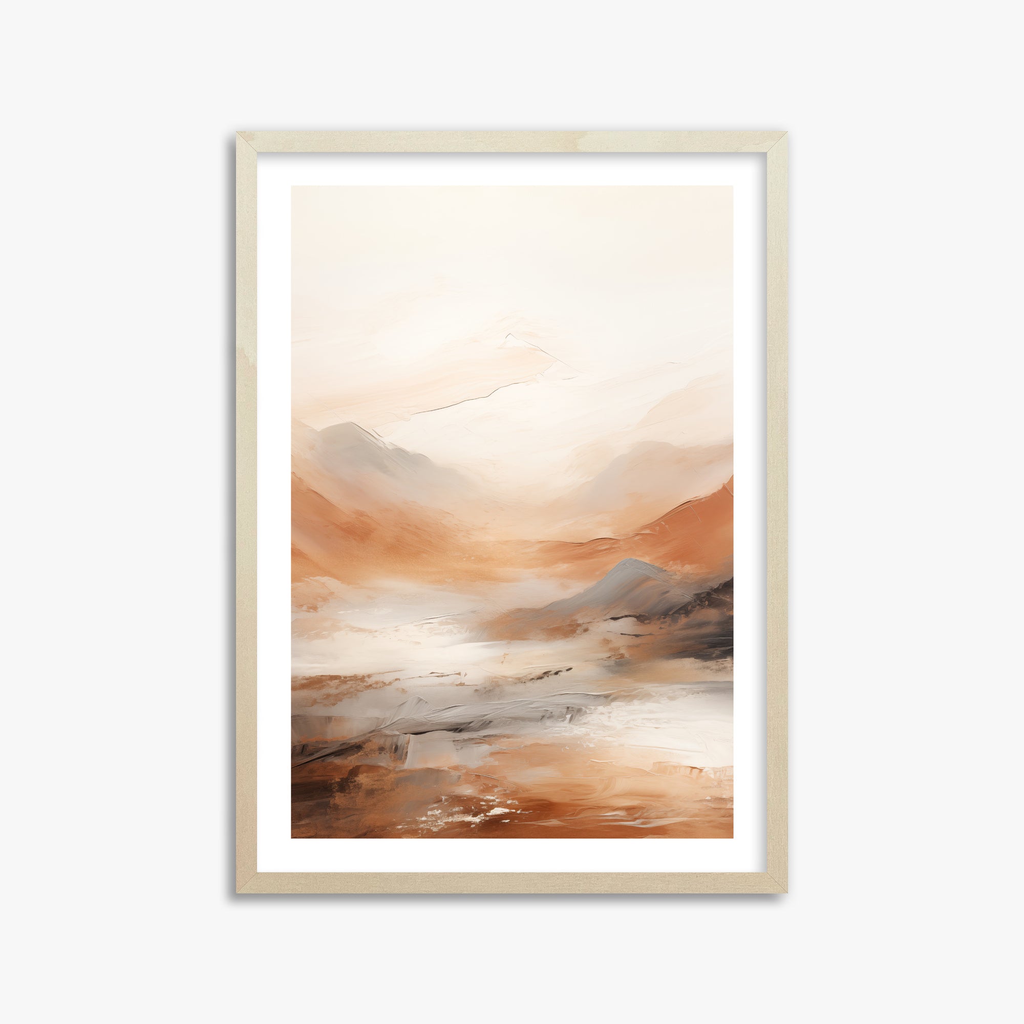 Desert Mirage Valley, 50x70cm Framed Art Reproduction With Lime Wood Frame