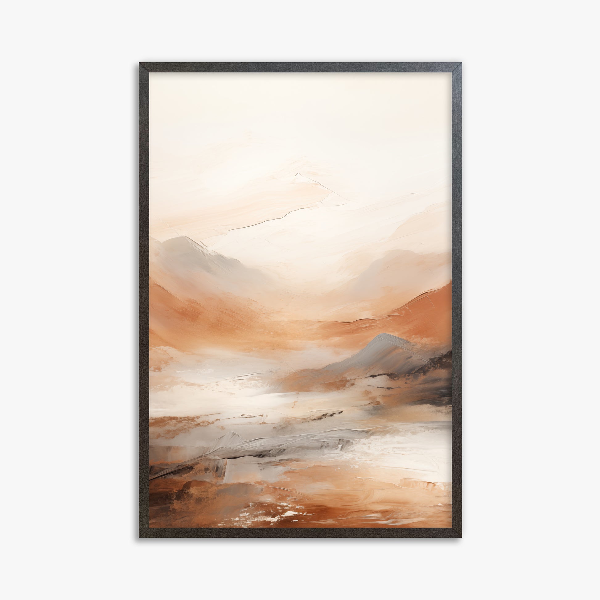 Desert Mirage Valley, 61x91cm Framed Art Reproduction With Espresso Frame