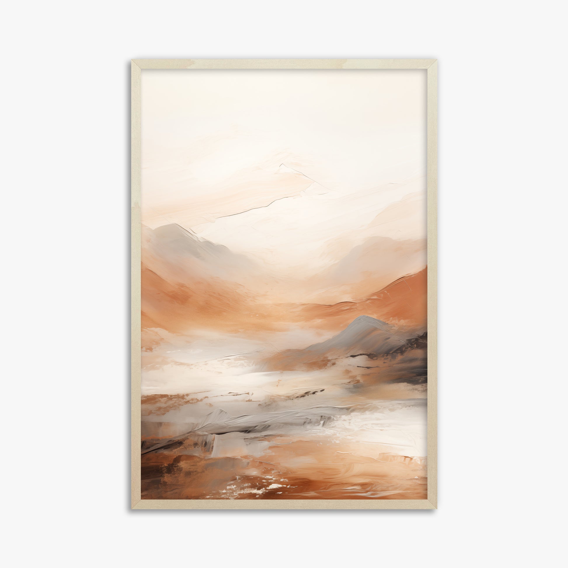 Desert Mirage Valley, 61x91cm Framed Art Reproduction With Lime Wood Frame