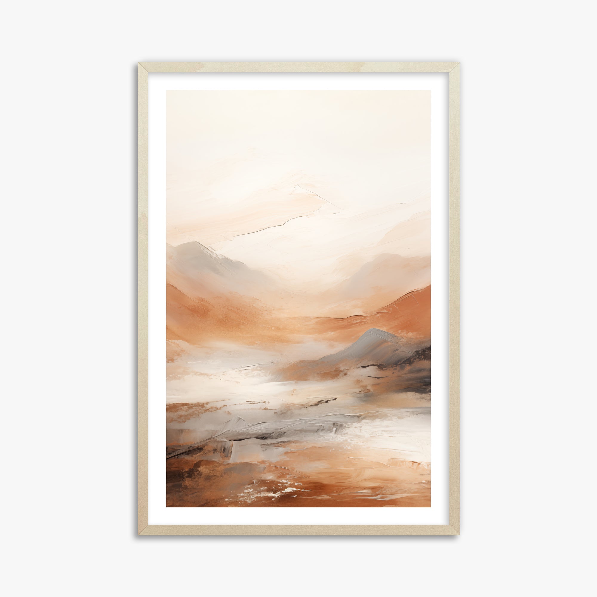 Desert Mirage Valley, 61x91cm Framed Art Reproduction With Lime Wood Frame