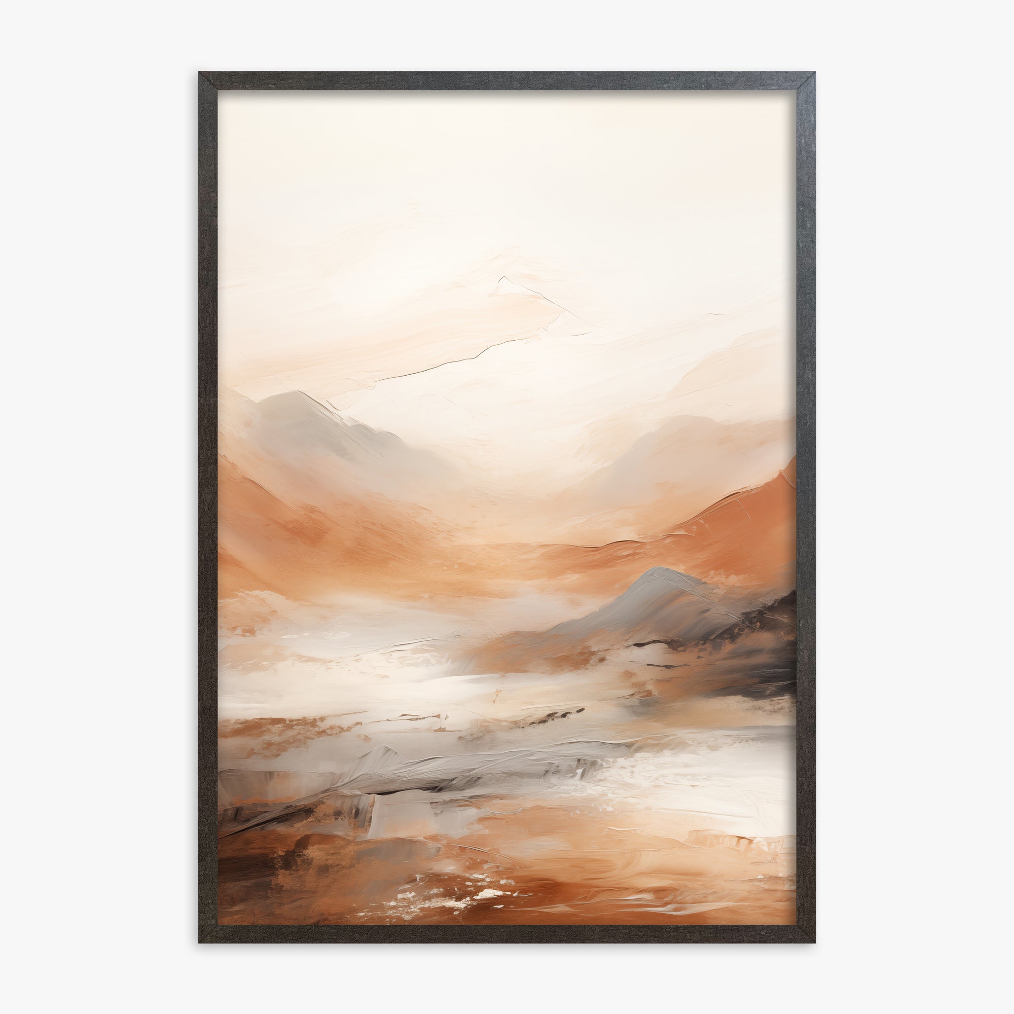 Desert Mirage Valley, 70x100cm Framed Art Reproduction With Espresso Frame