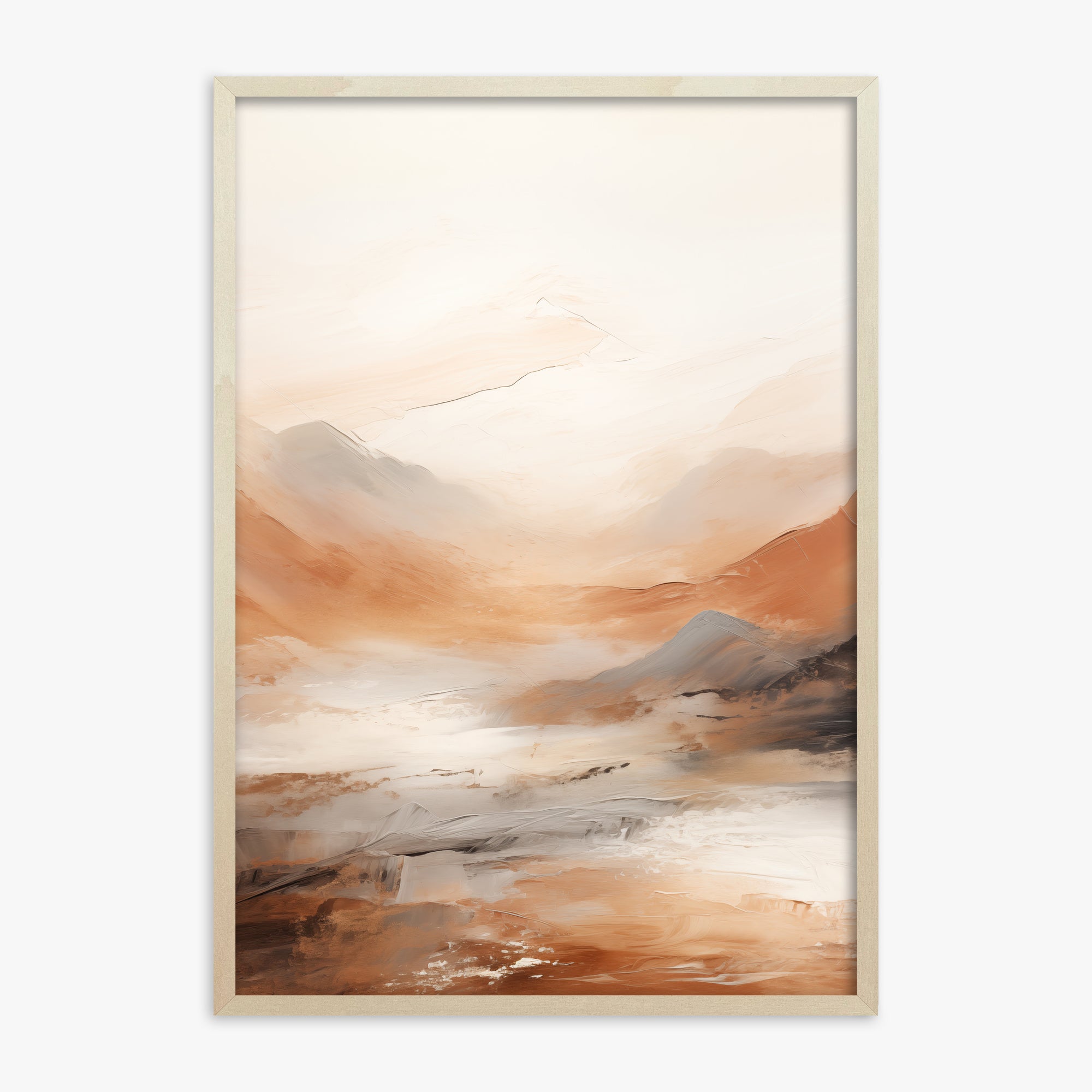 Desert Mirage Valley, 70x100cm Framed Art Reproduction With Lime Wood Frame