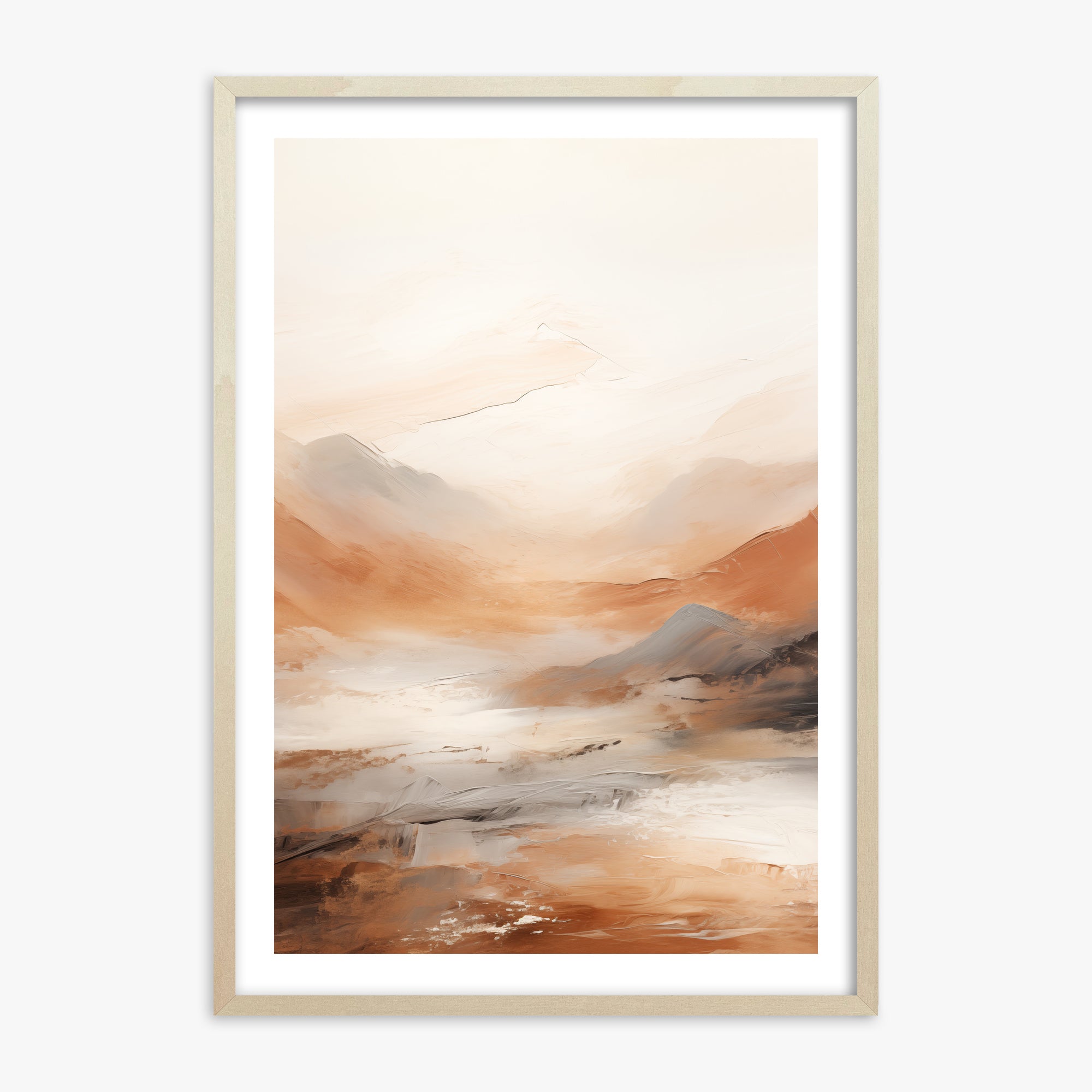Desert Mirage Valley, 70x100cm Framed Art Reproduction With Lime Wood Frame