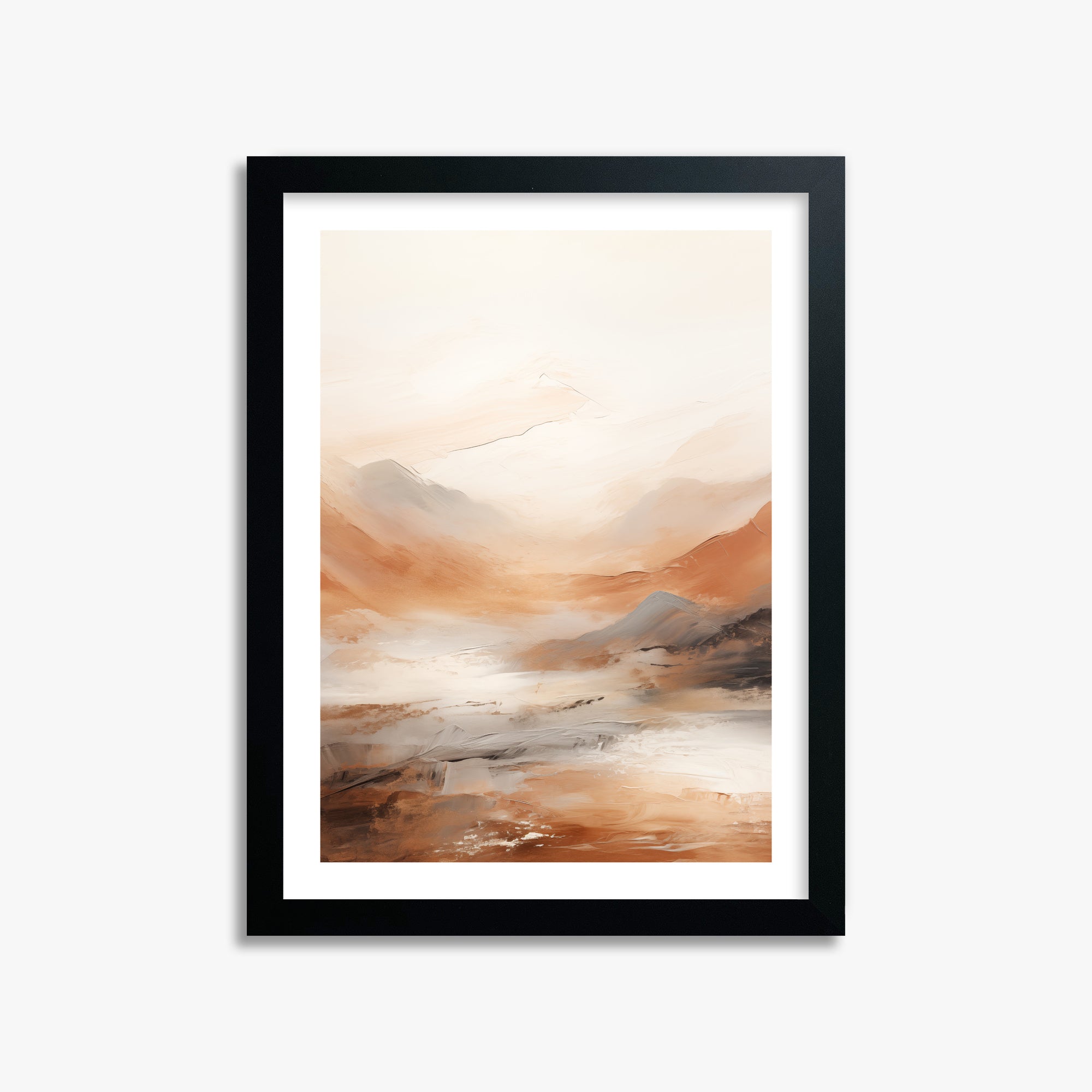 Desert Mirage Valley, 30x40cm Black Framed Art Reproduction