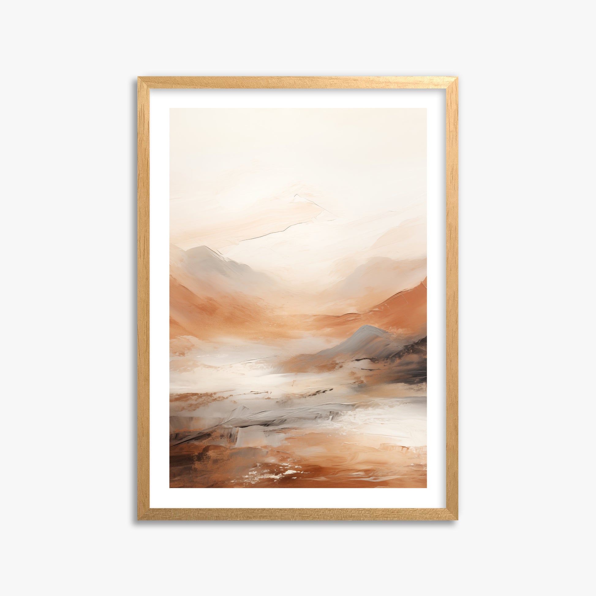 Desert Mirage Valley, 50x70cm Oak Framed Art Reproduction