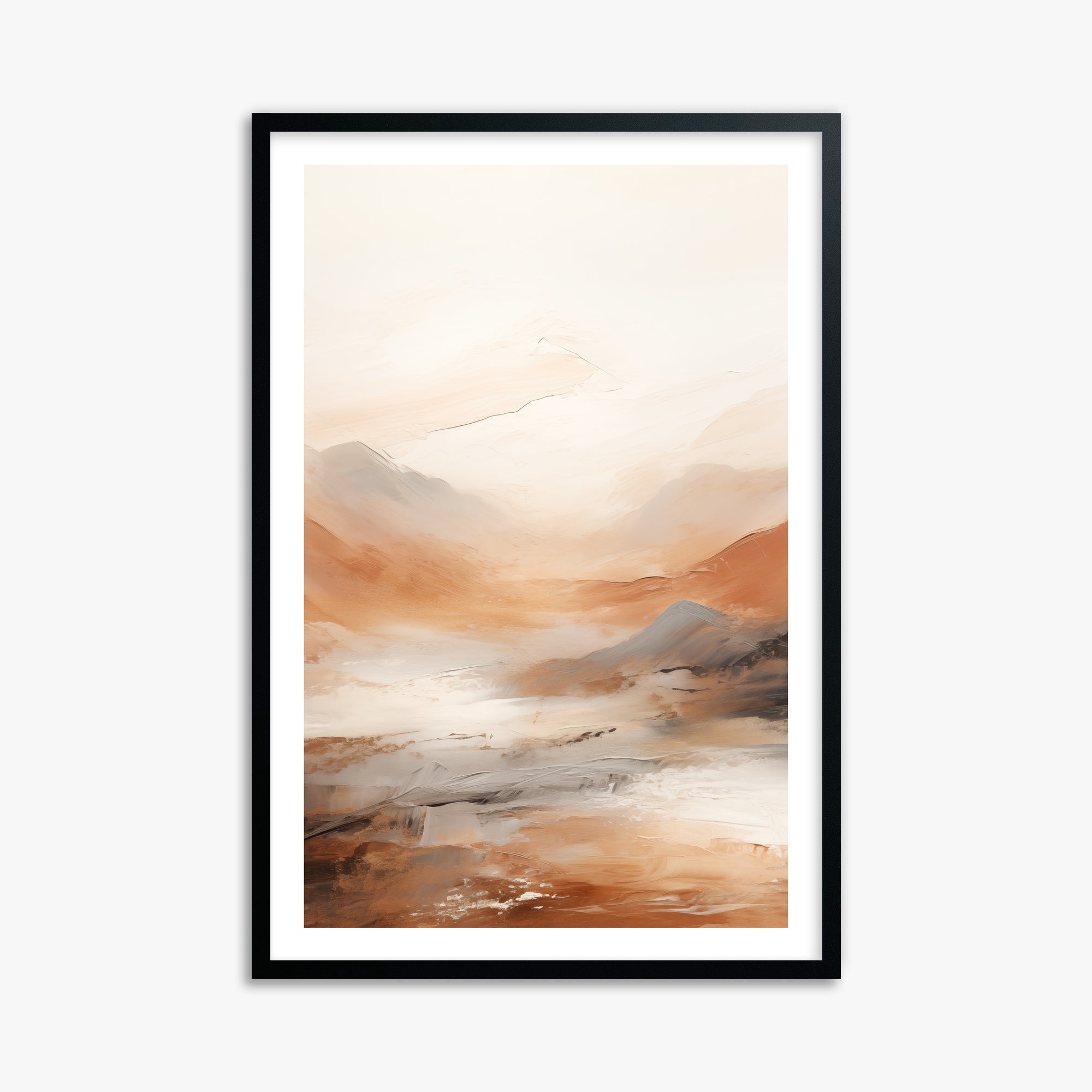 Desert Mirage Valley, 61x91cm Black Framed Art Reproduction