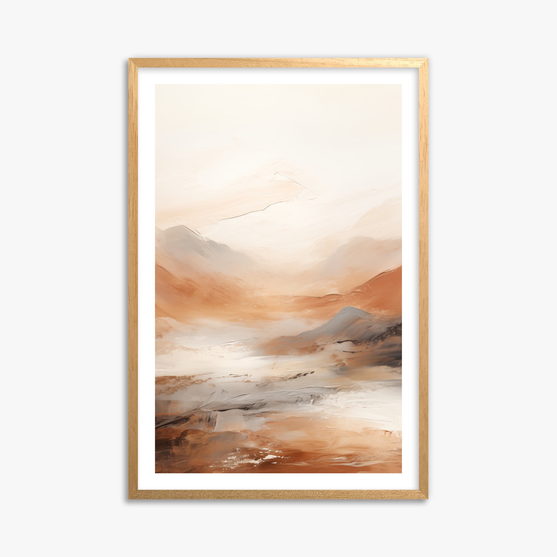 Desert Mirage Valley, 61x91cm Oak Framed Art Reproduction