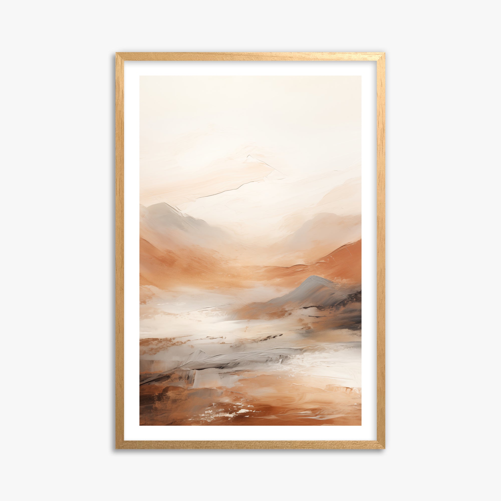 Desert Mirage Valley, 61x91cm Oak Framed Art Reproduction