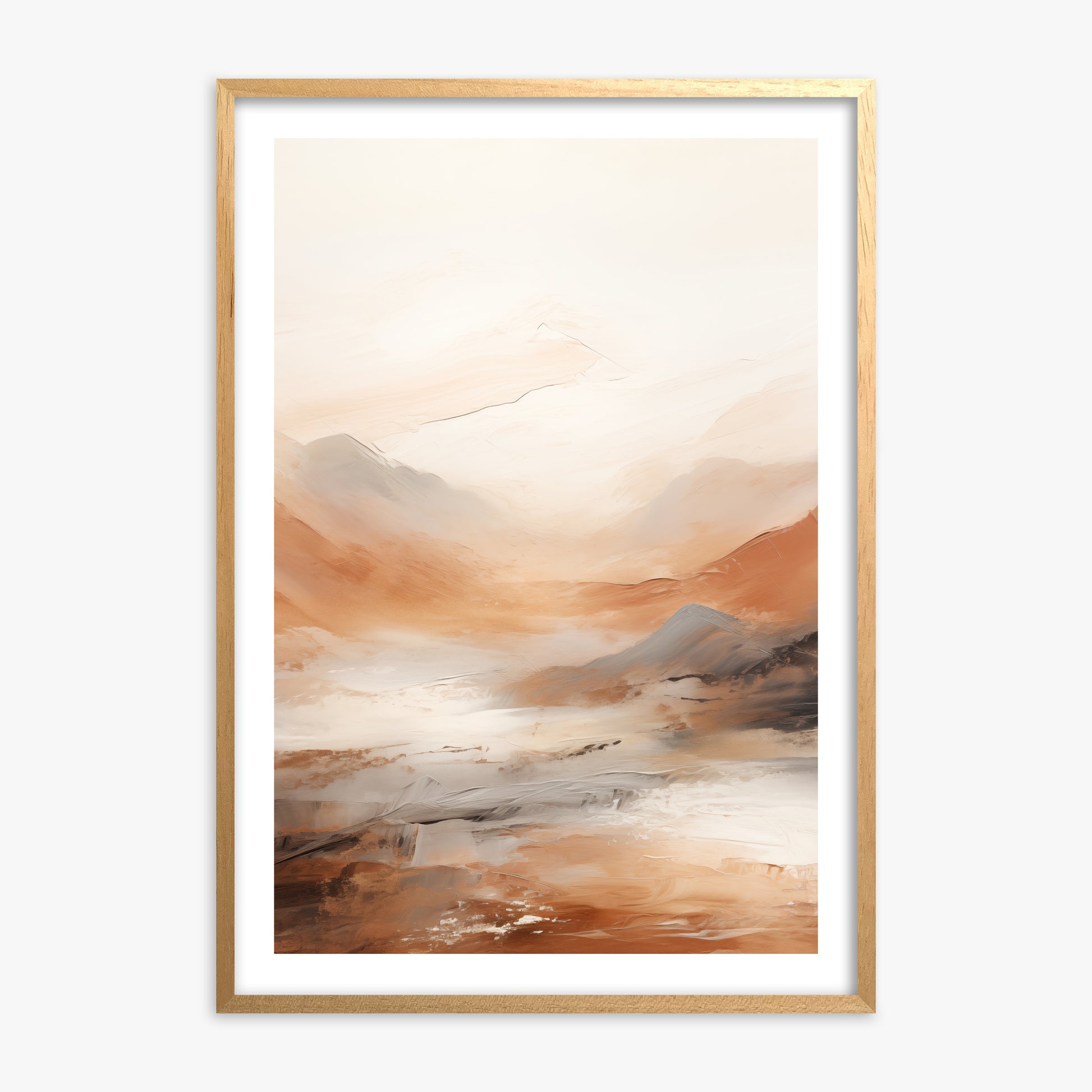 Desert Mirage Valley, 70x100cm Oak Framed Art Reproduction