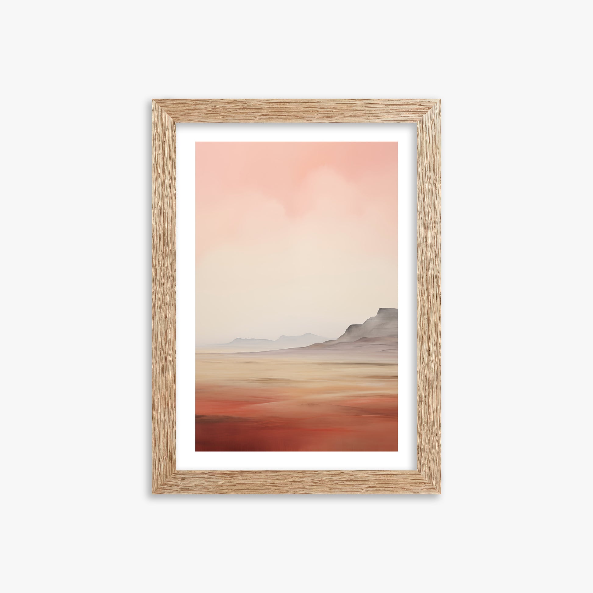 Mesa Dawn, 21x30cm Framed Art Reproduction With Raw Oak Frame